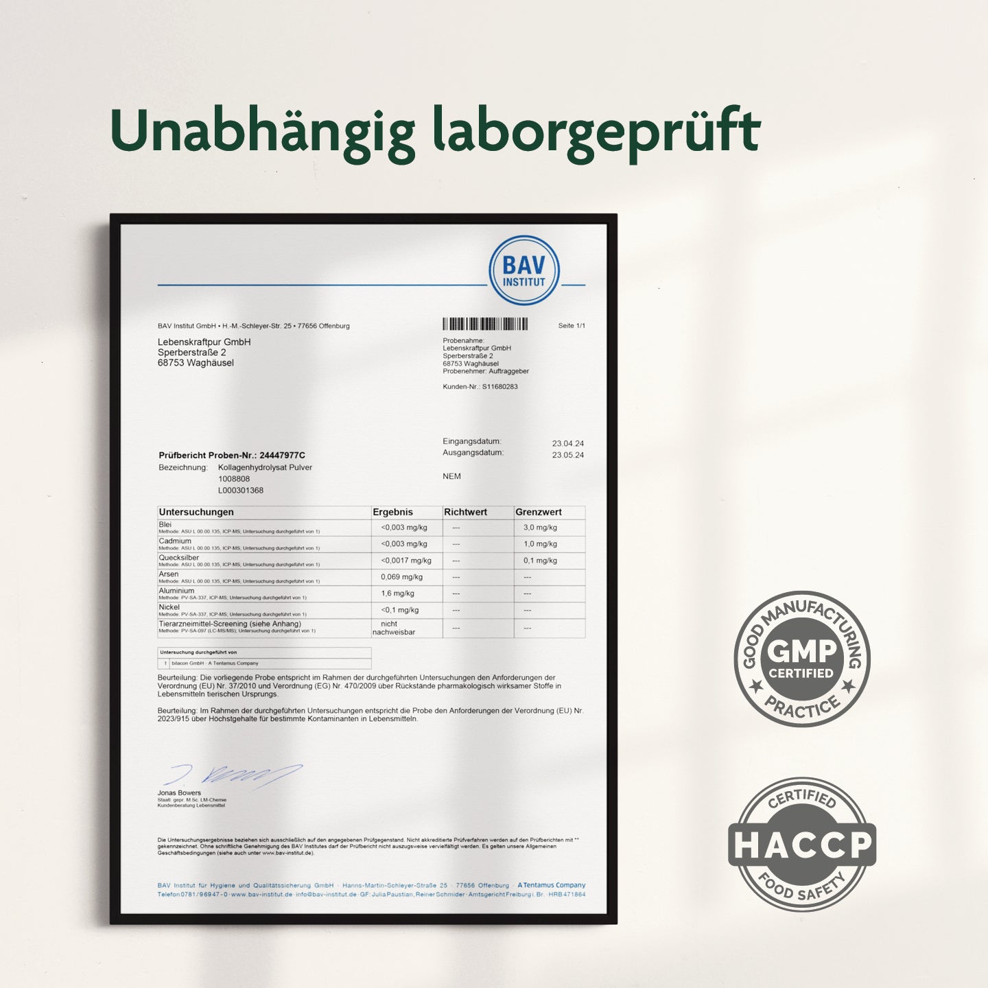 Produktbild Kollagenhydrolysat Pulver