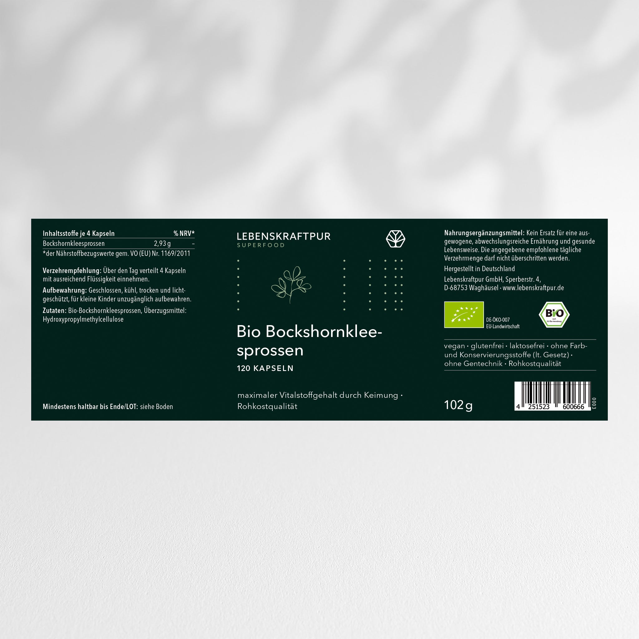 Bio Bockshornkleesprossen Kapseln