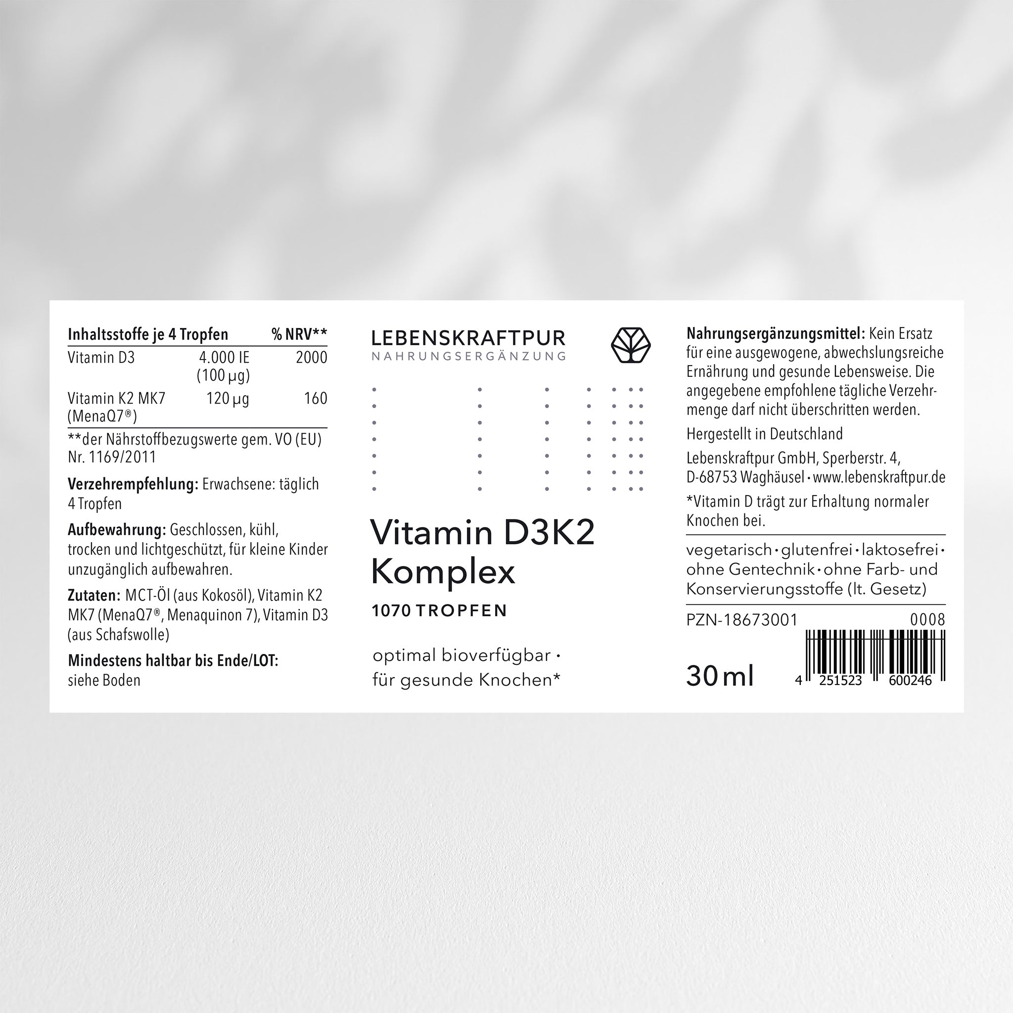 Vitamin D3K2 Komplex Tropfen