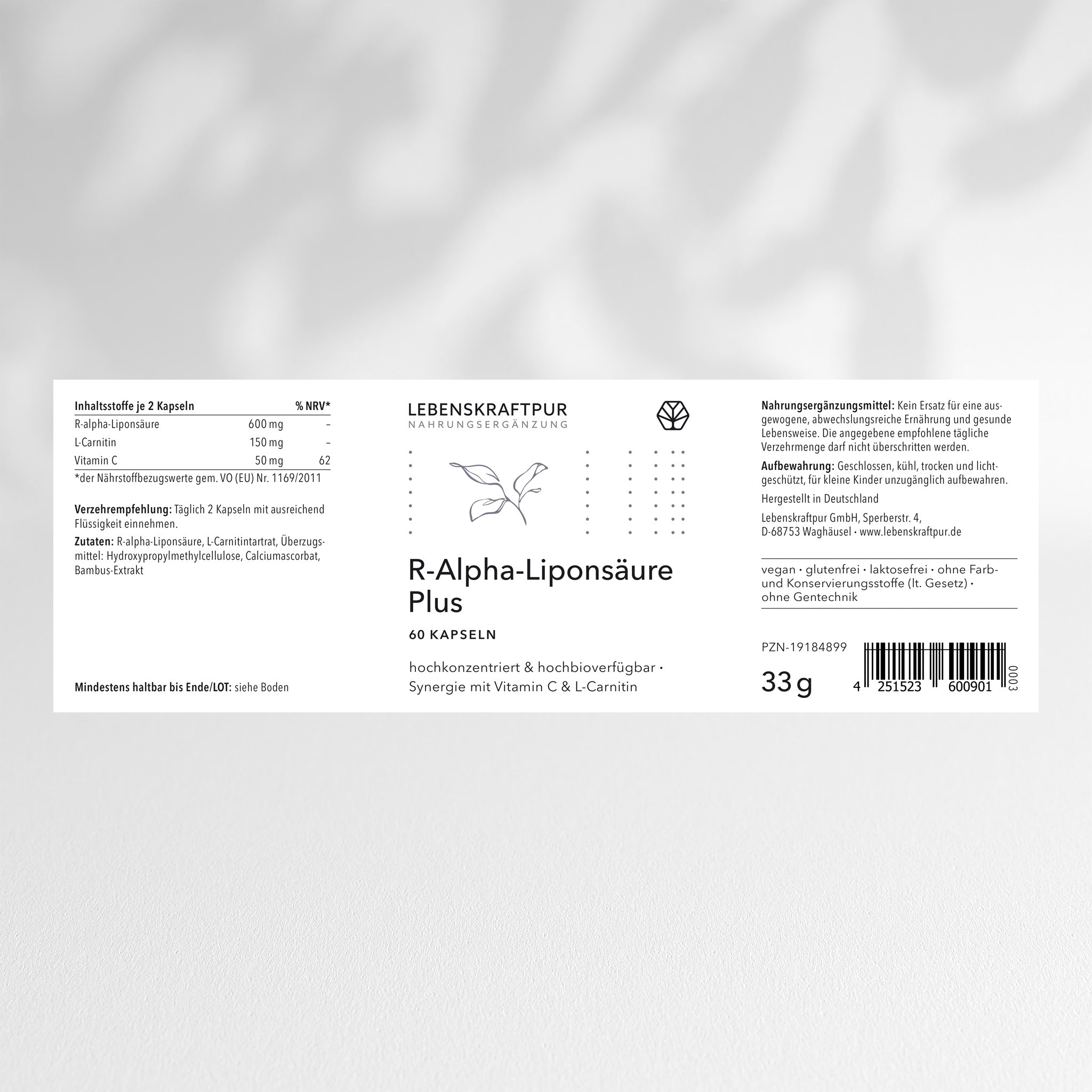 R-Alpha-Liponsäure Plus Kapseln