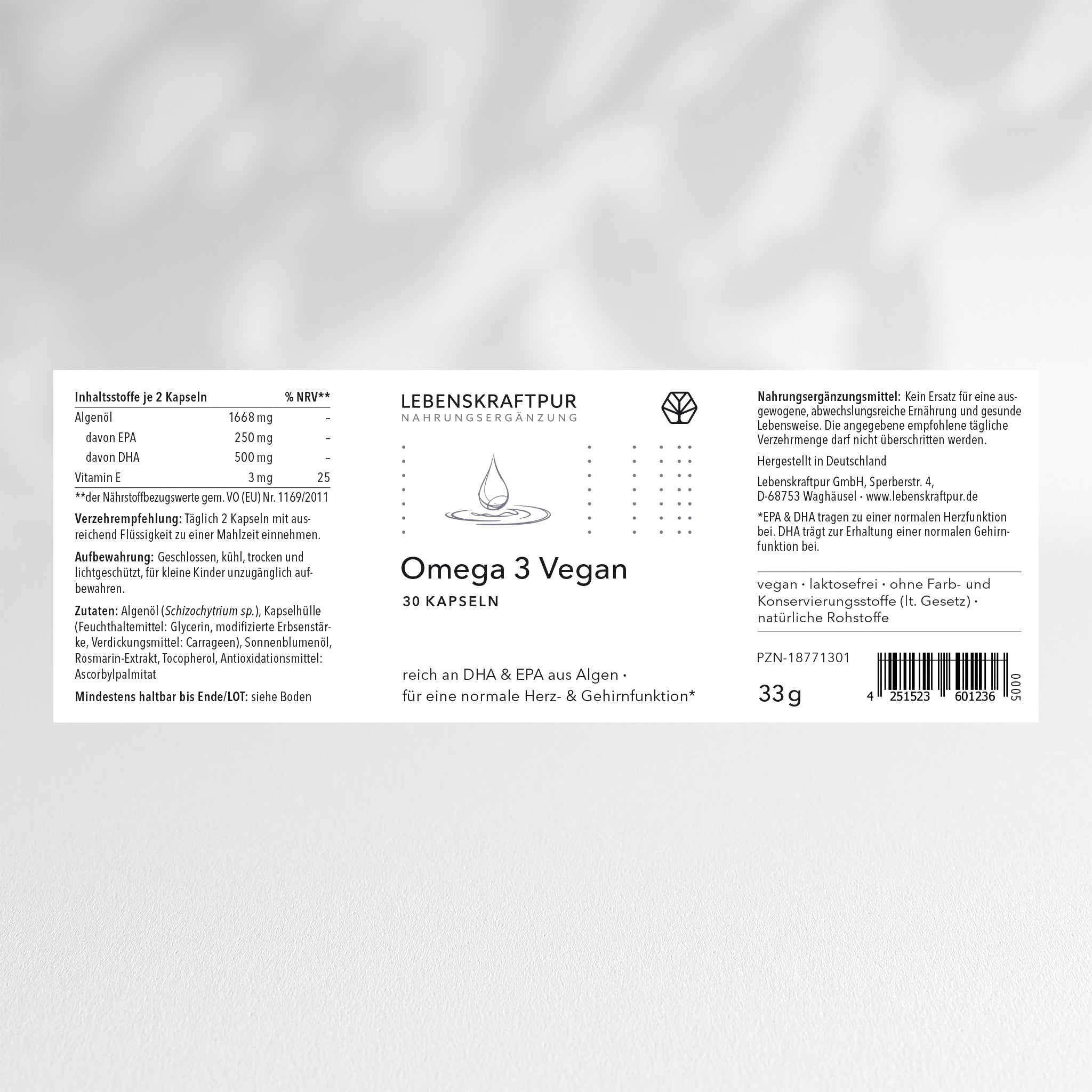 Omega 3 Vegan Kapseln