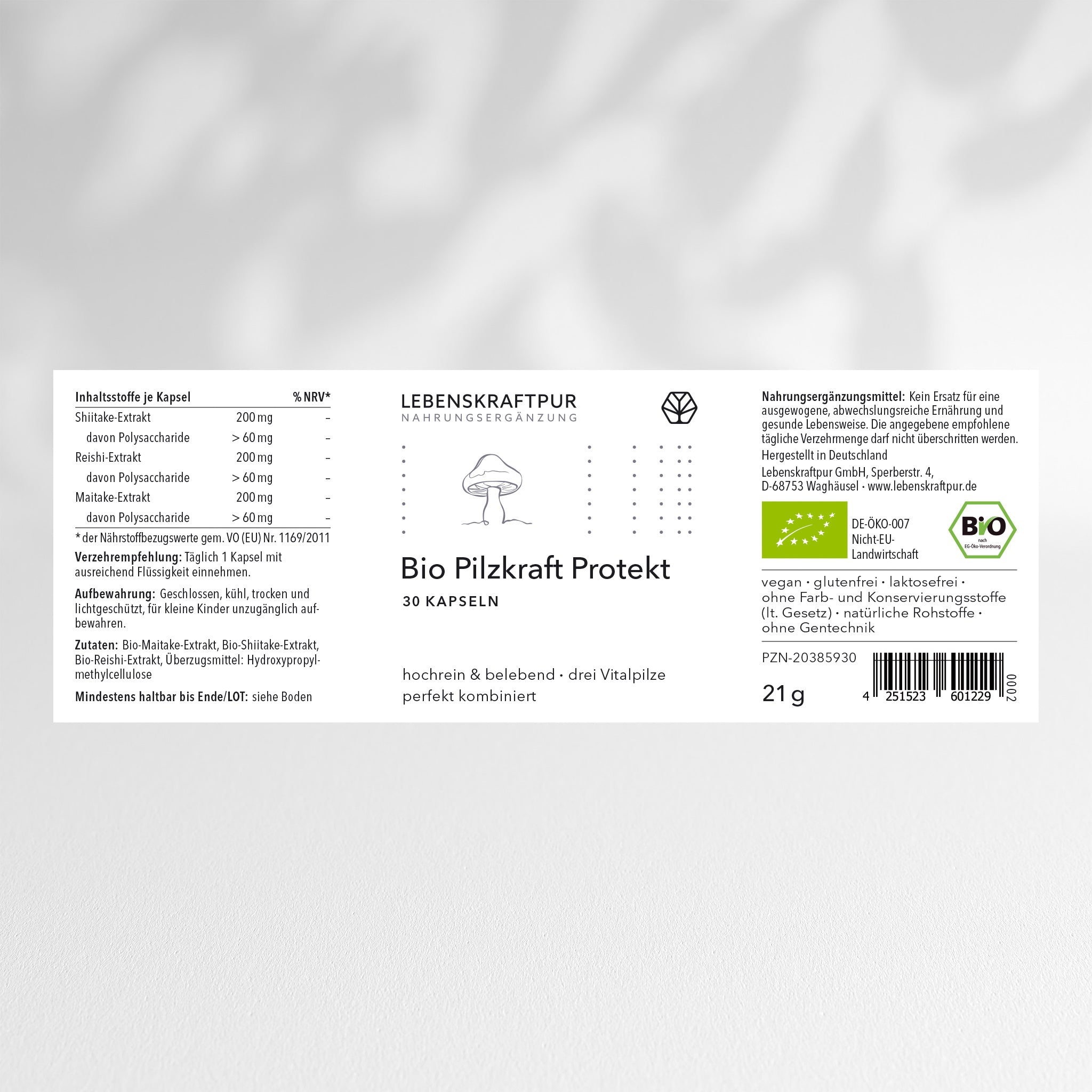 Bio Pilzkraft Protekt Kapseln