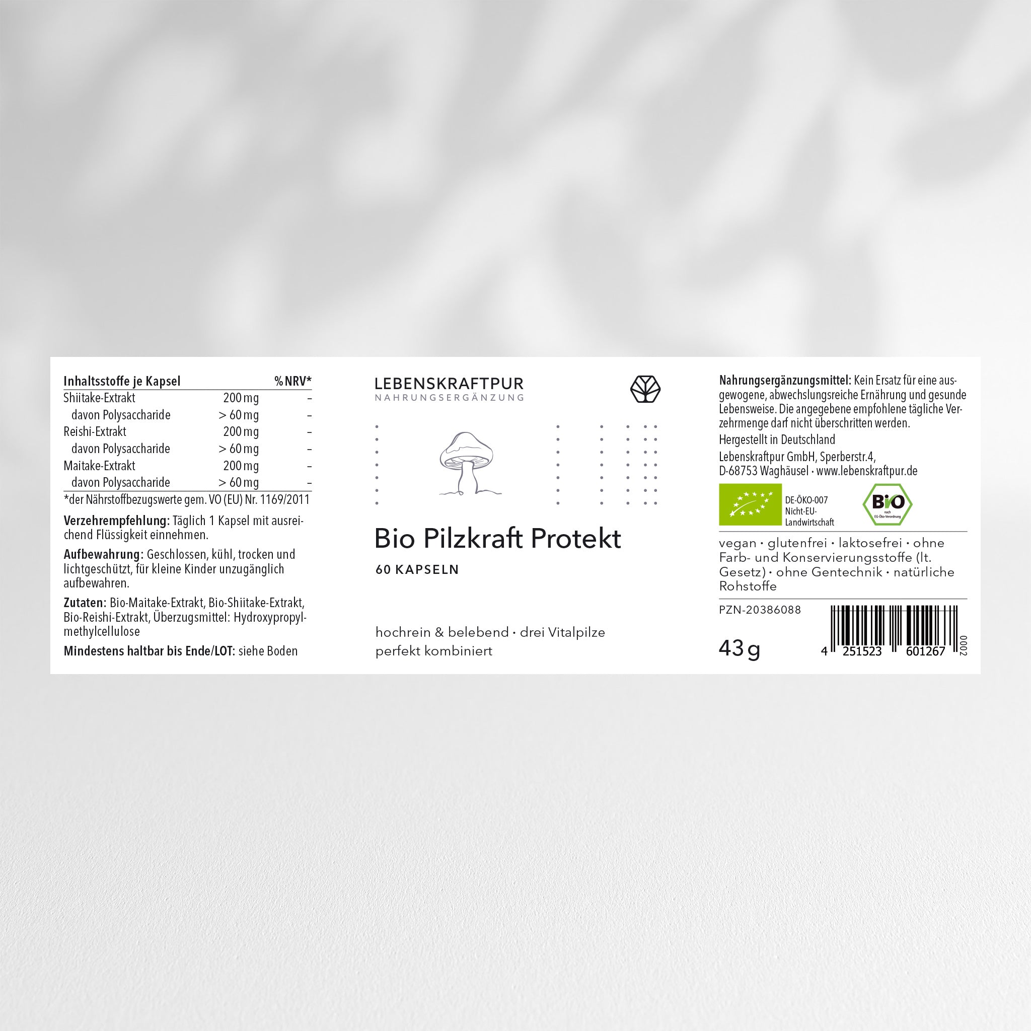 Bio Pilzkraft Protekt Kapseln