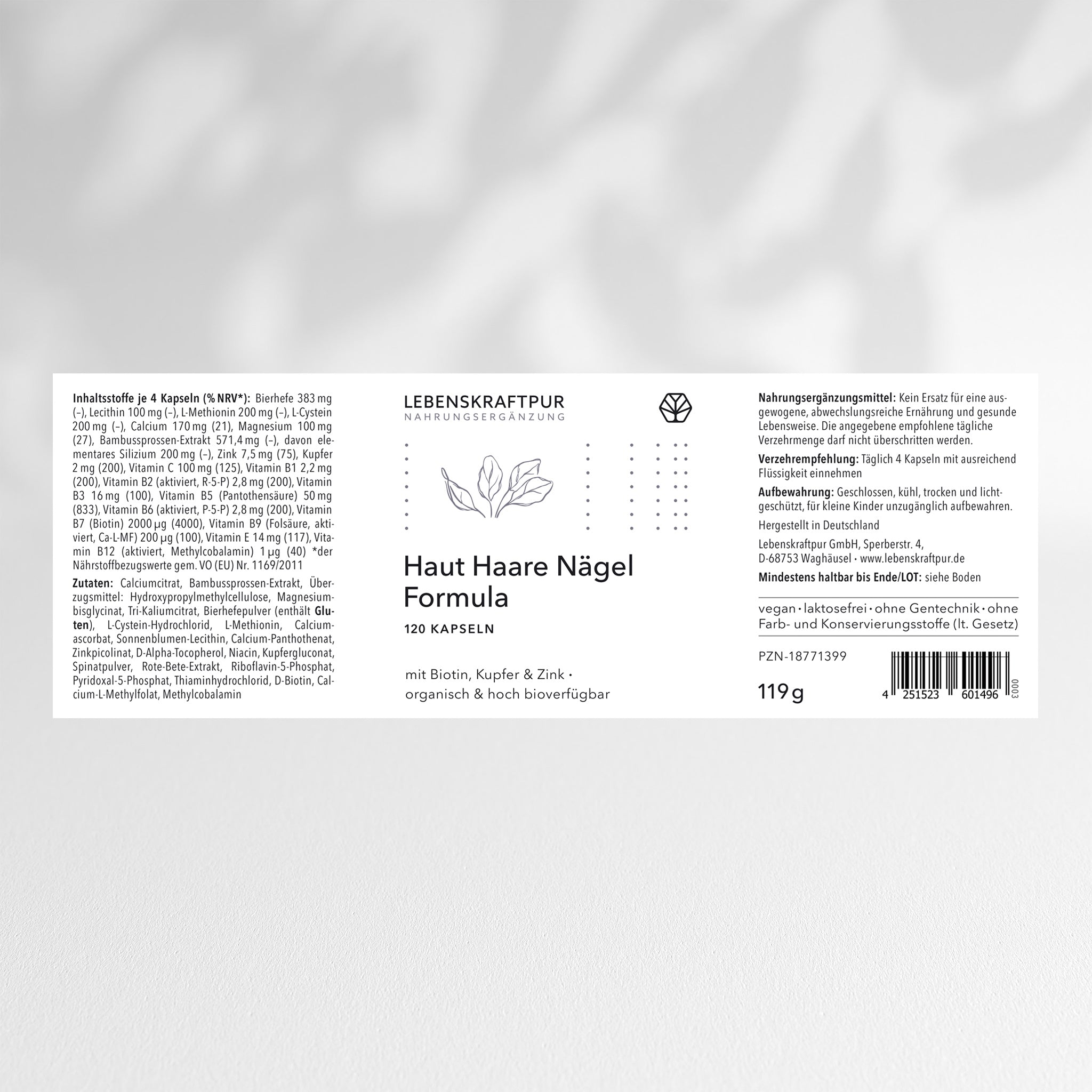 Haut Haare Nägel Formula Kapseln