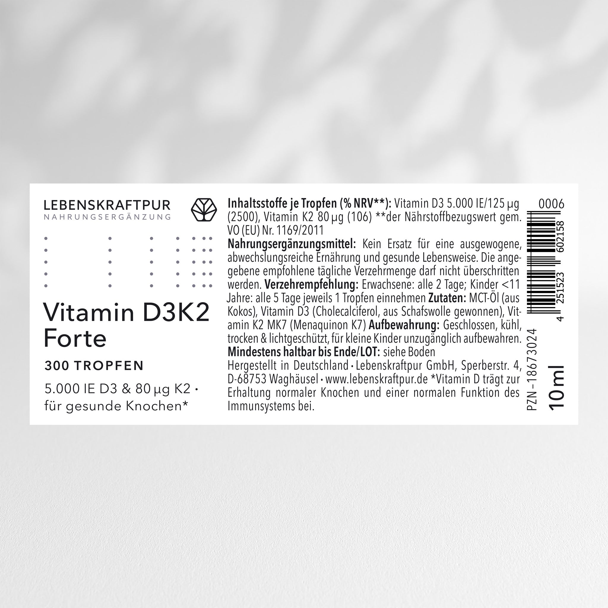 Vitamin D3K2 Forte Tropfen