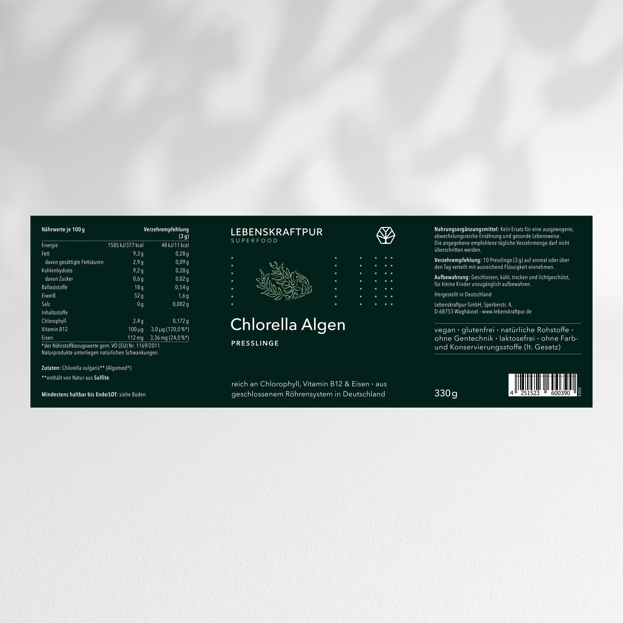 Chlorella Algen Presslinge