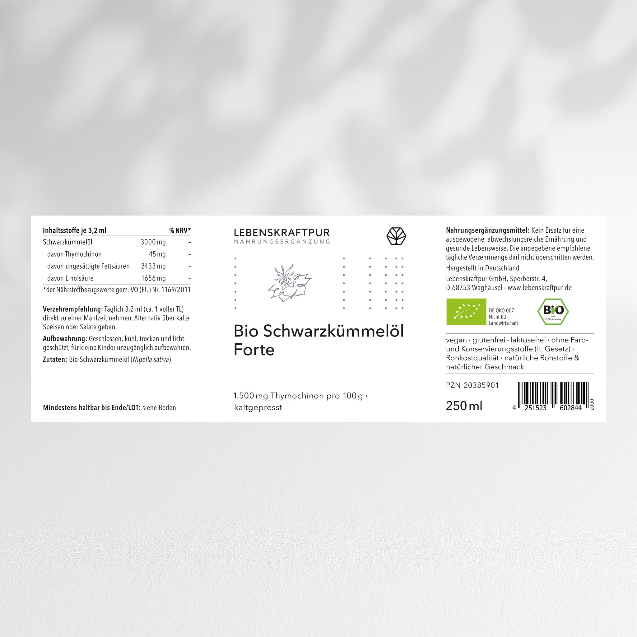 Bio Schwarzkümmelöl Forte