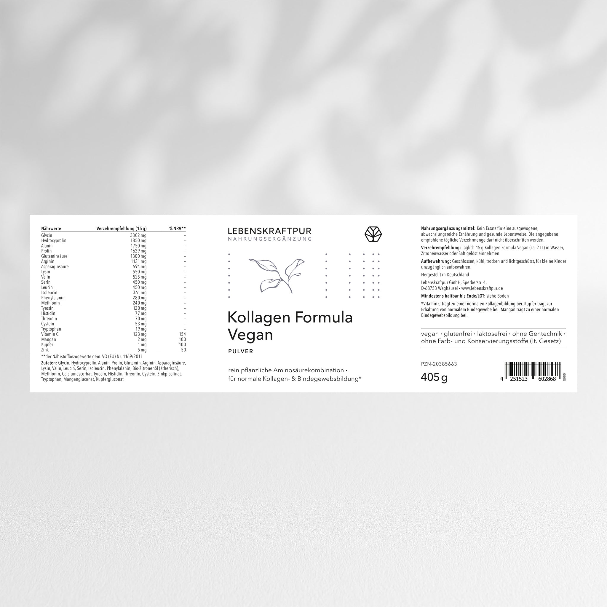 Kollagen Formula Vegan Pulver