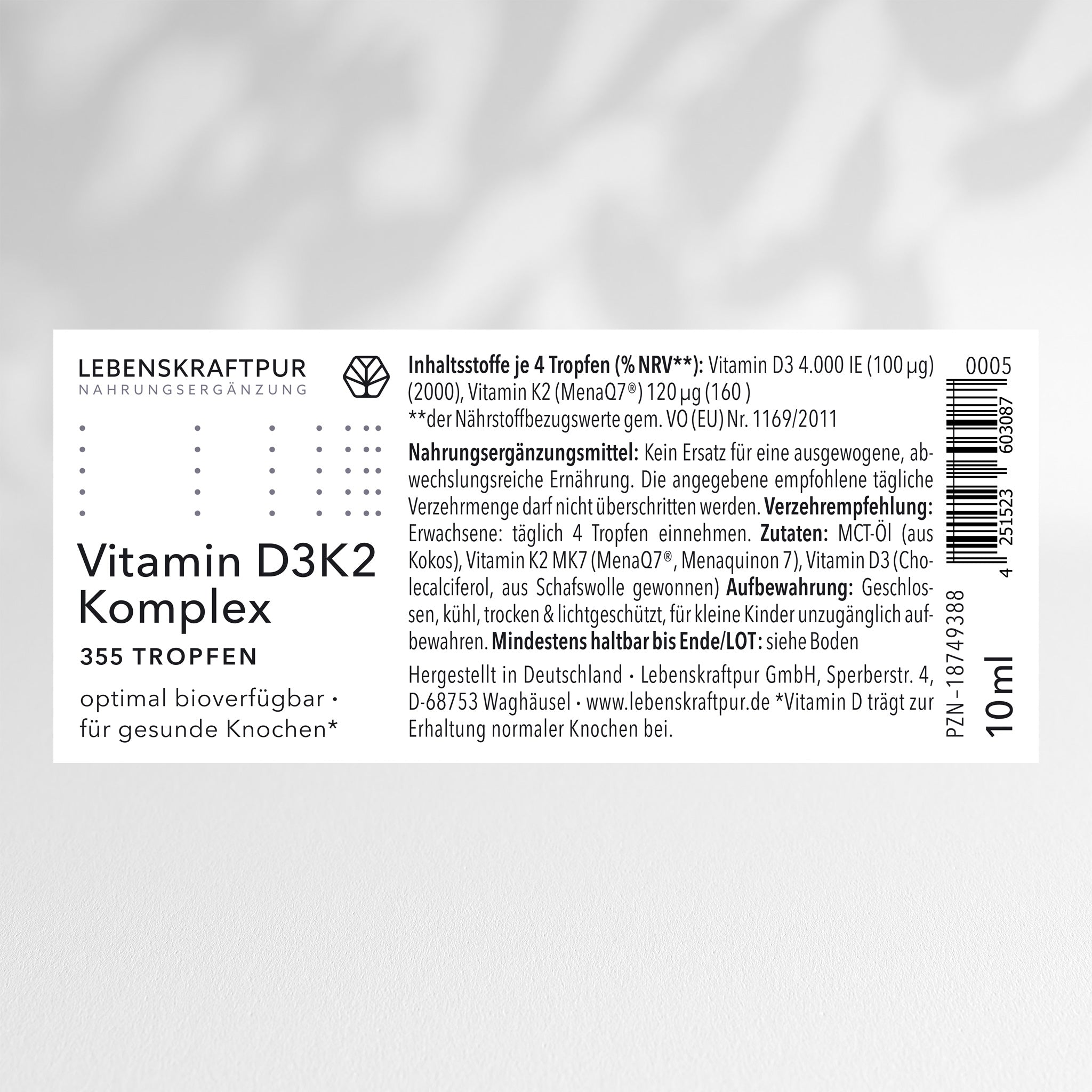 Vitamin D3K2 Komplex Tropfen