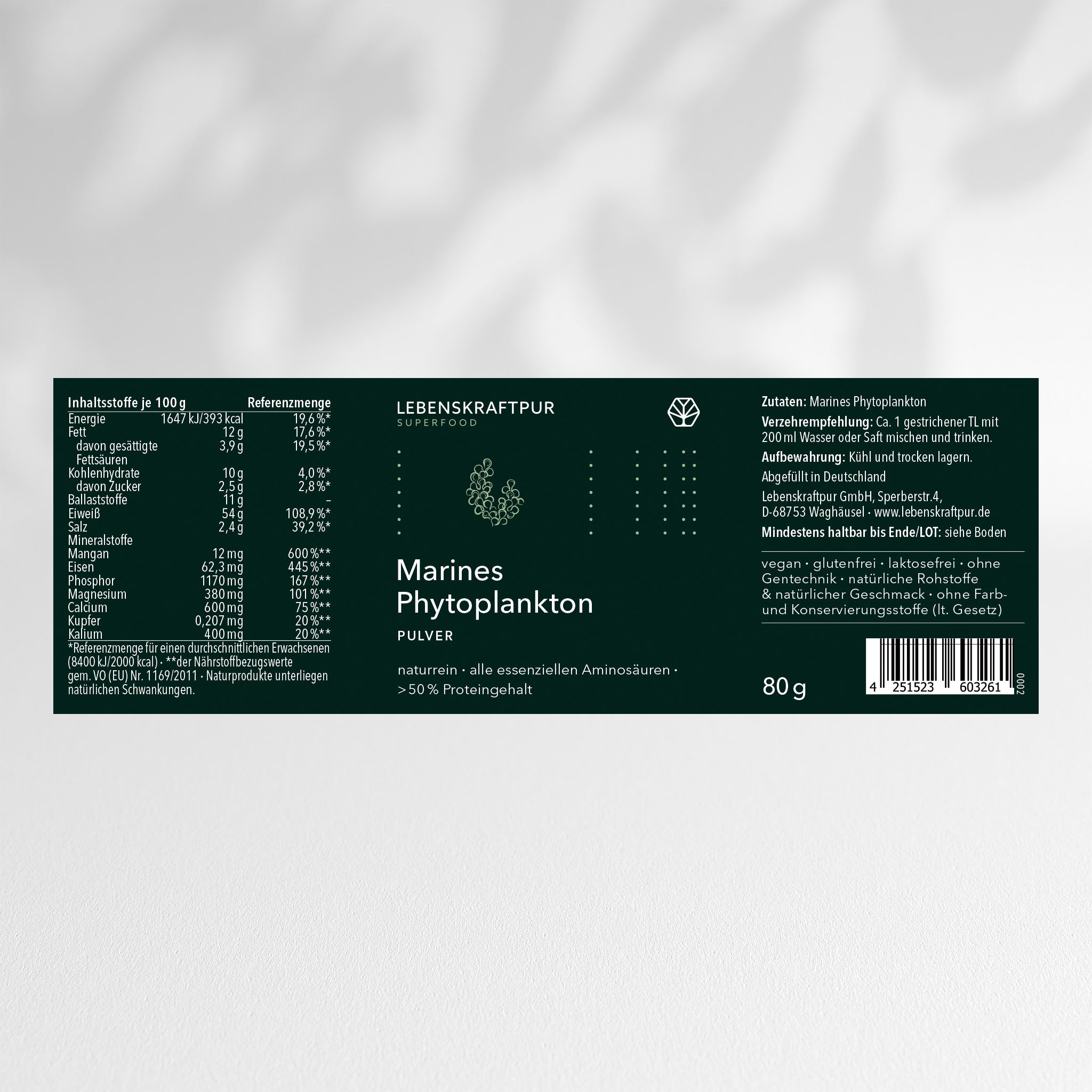 Marines Phytoplankton Pulver