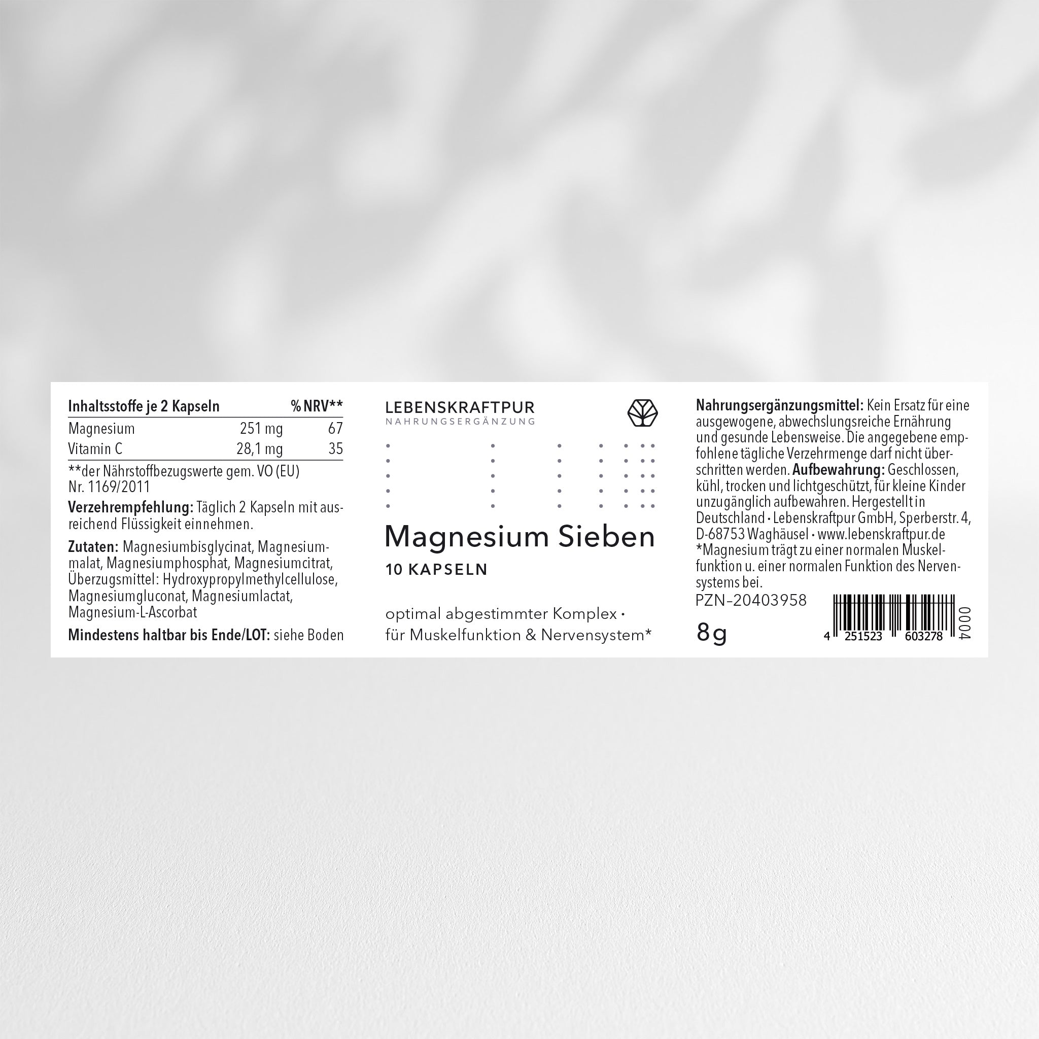 Magnesium Sieben Kapseln