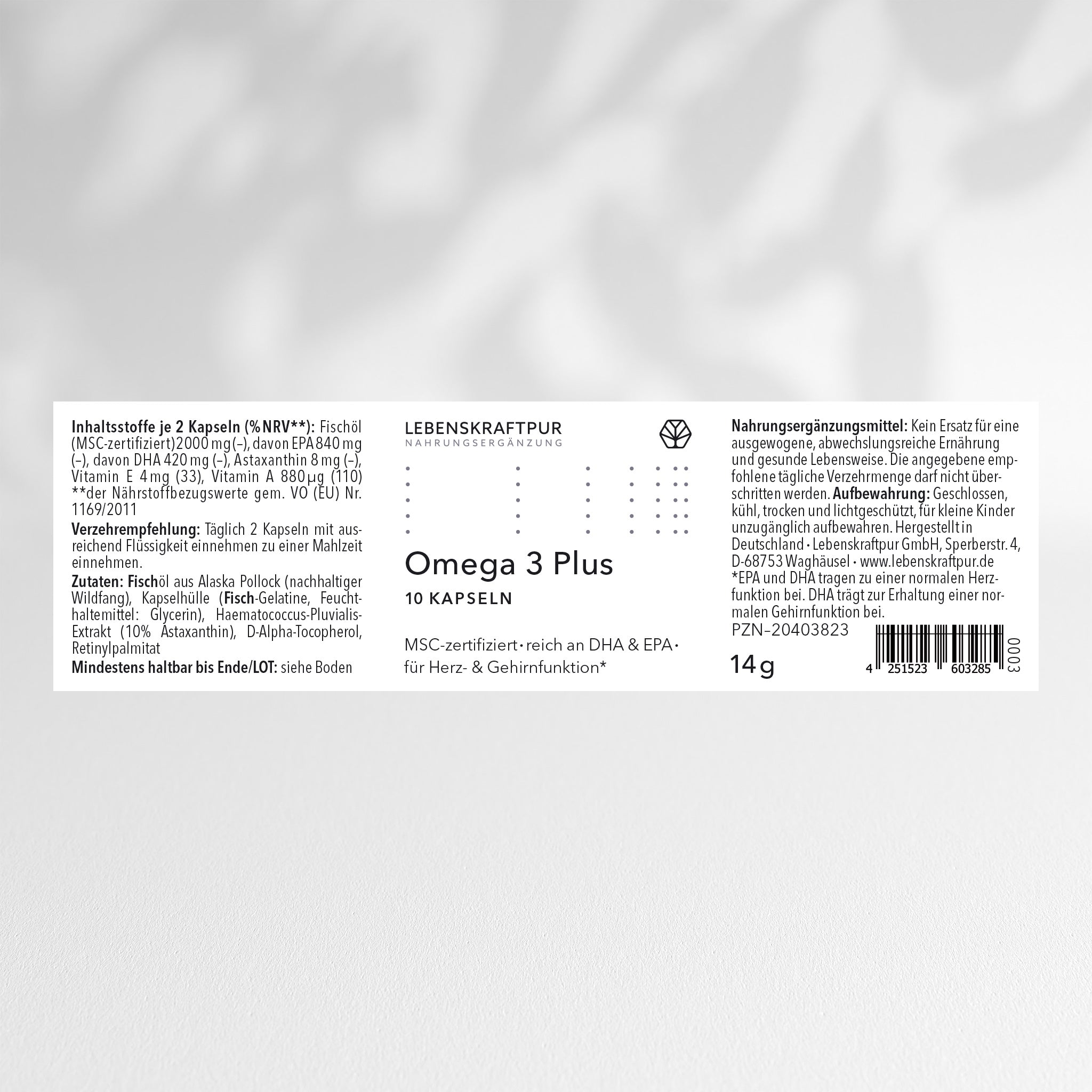 Omega 3 Plus Kapseln