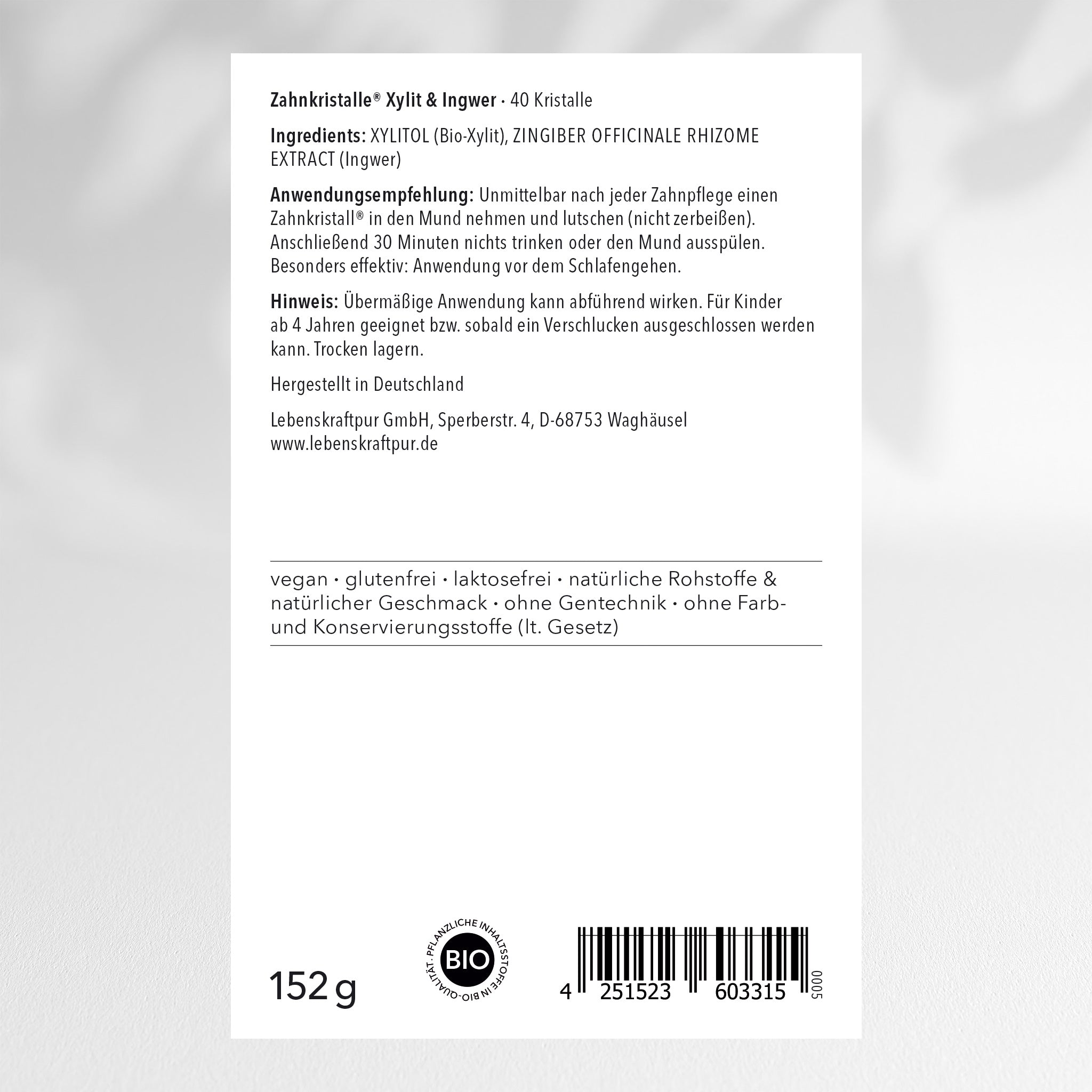 Zahnkristalle® Xylit & Ingwer