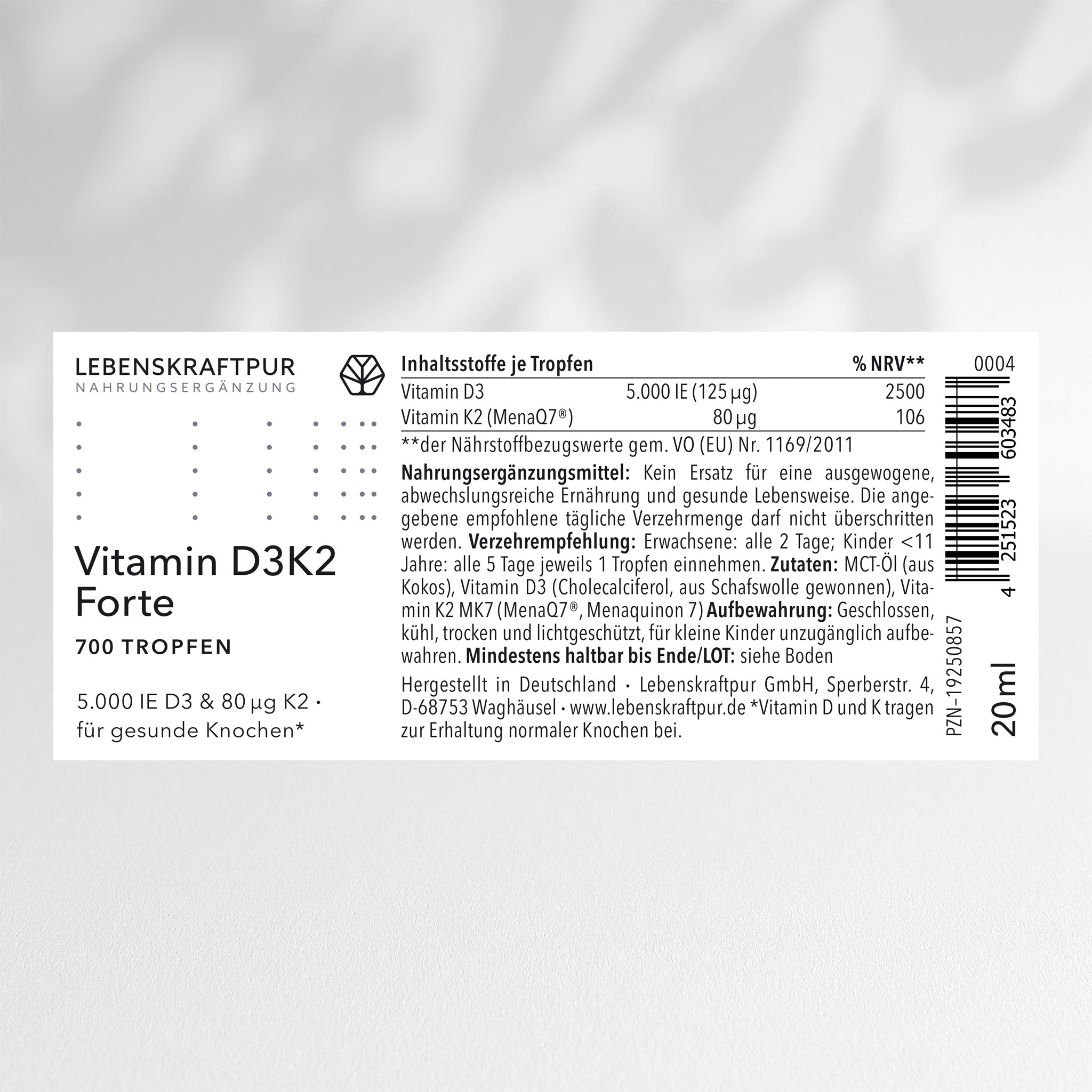 Vitamin D3K2 Forte Tropfen