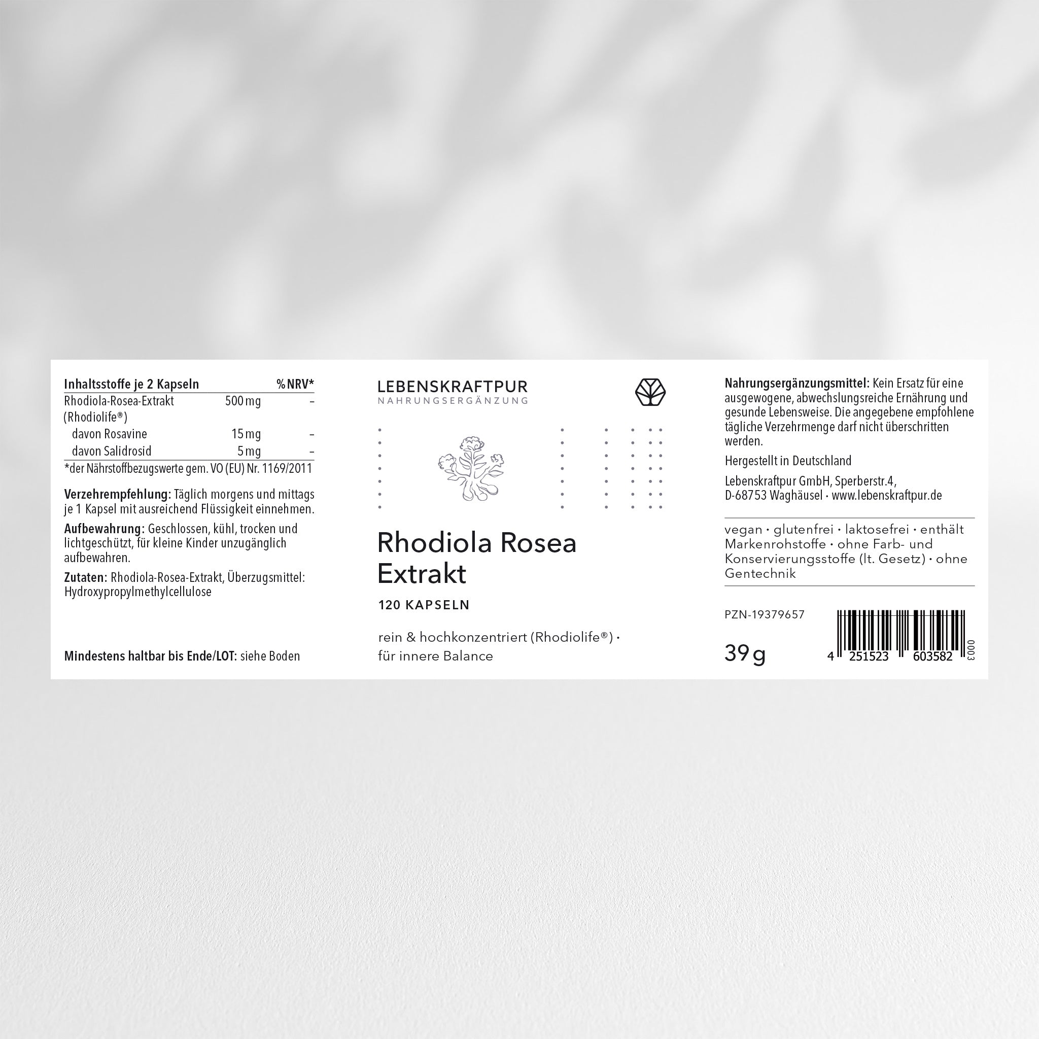 Rhodiola Rosea Extrakt Kapseln