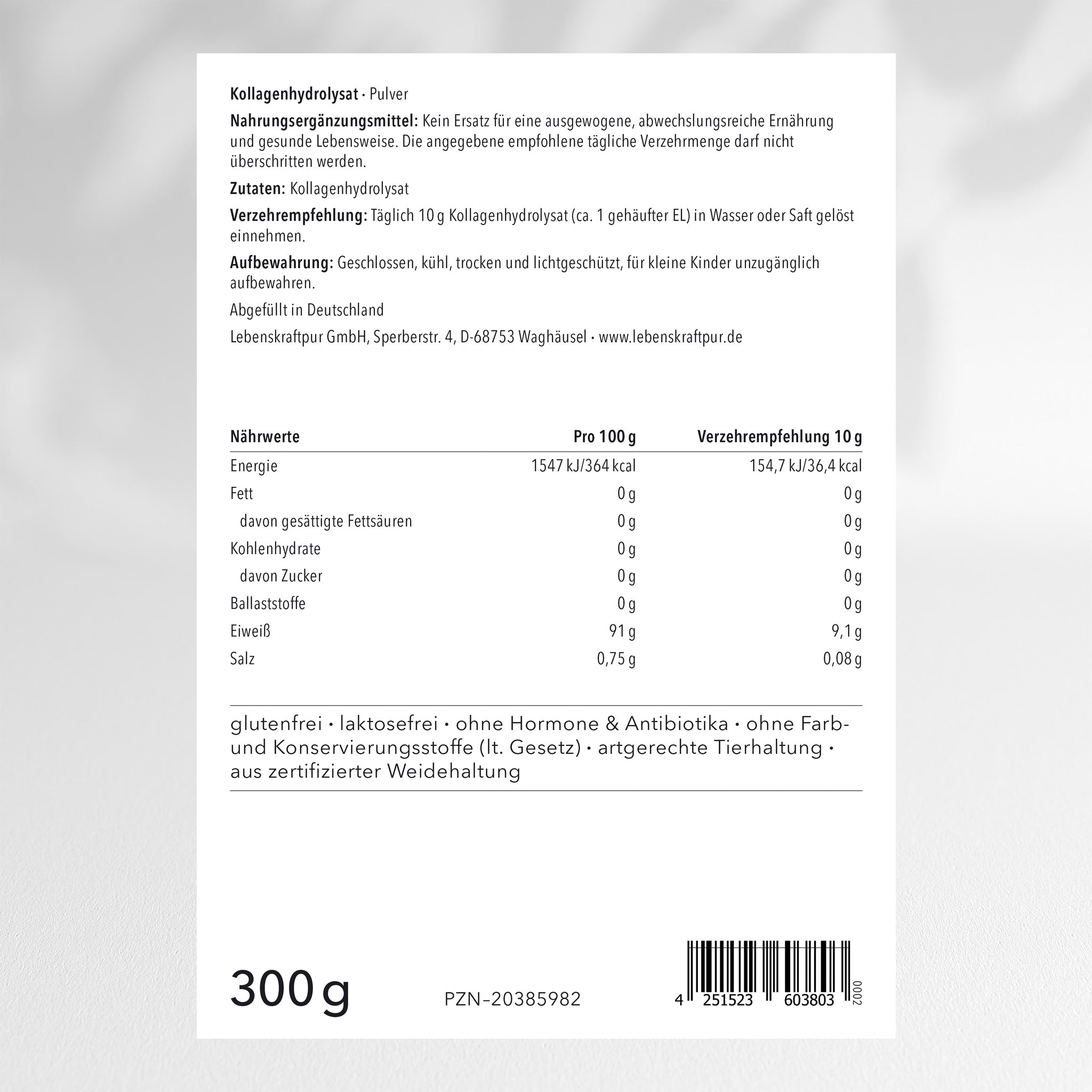 Kollagenhydrolysat Pulver