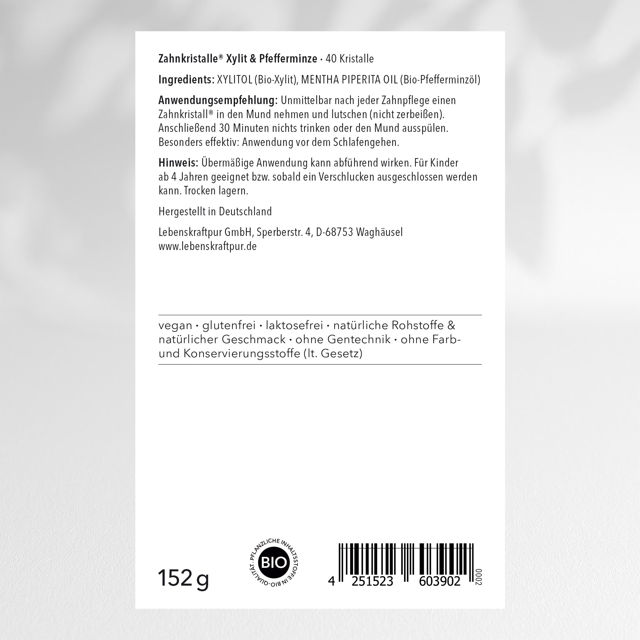 Zahnkristalle® Xylit & Pfefferminze