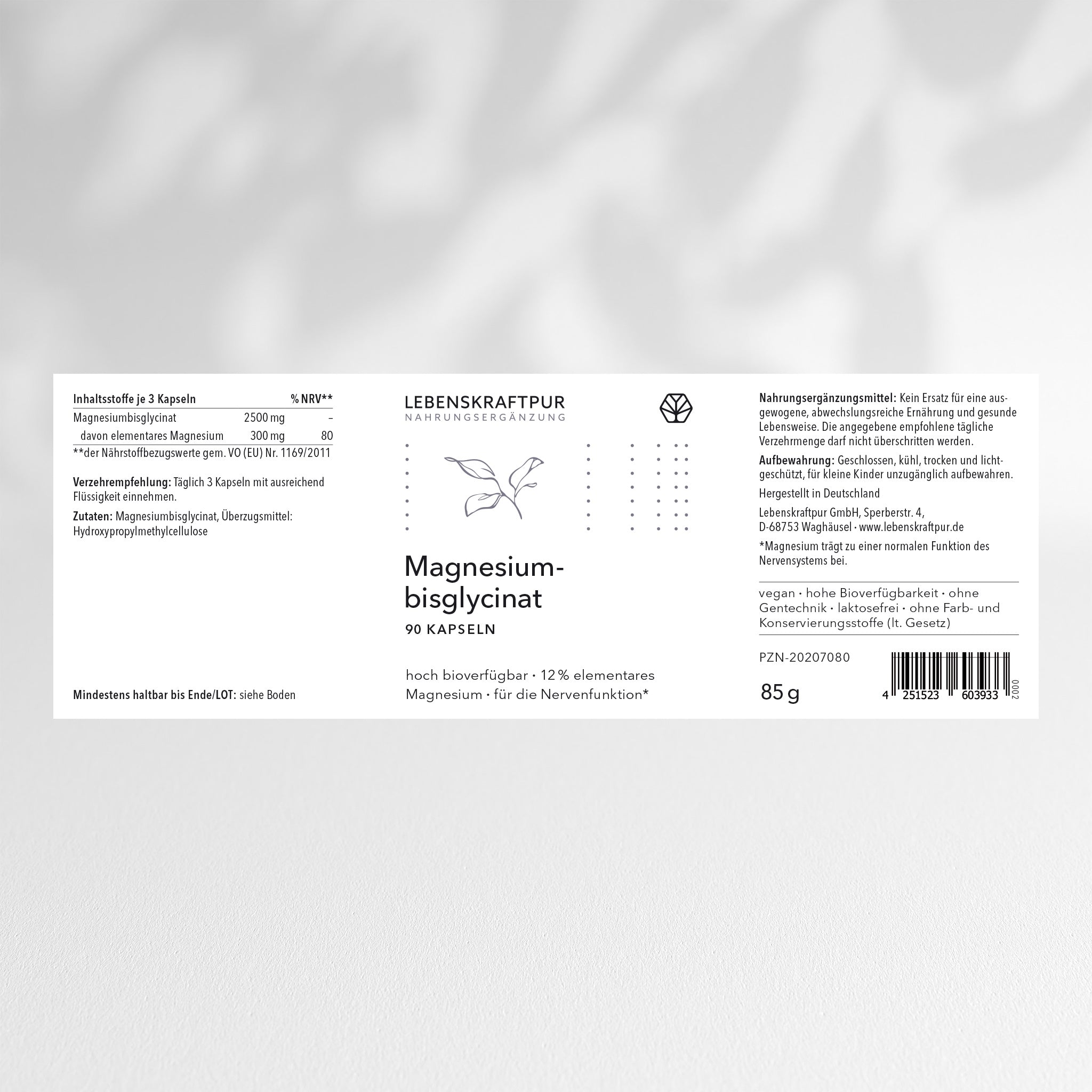 Magnesiumbisglycinat Kapseln
