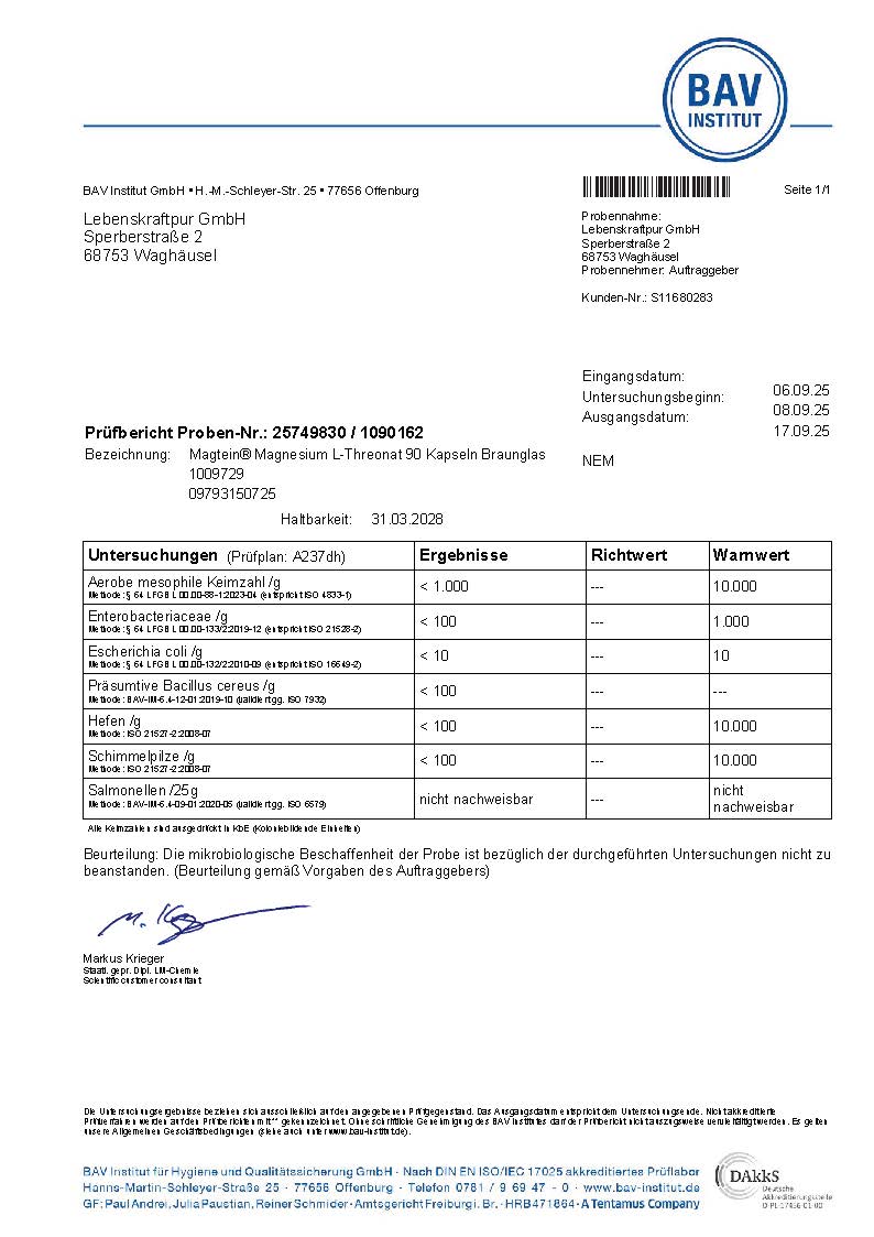 Magtein® Magnesium L-Threonat Kapseln
