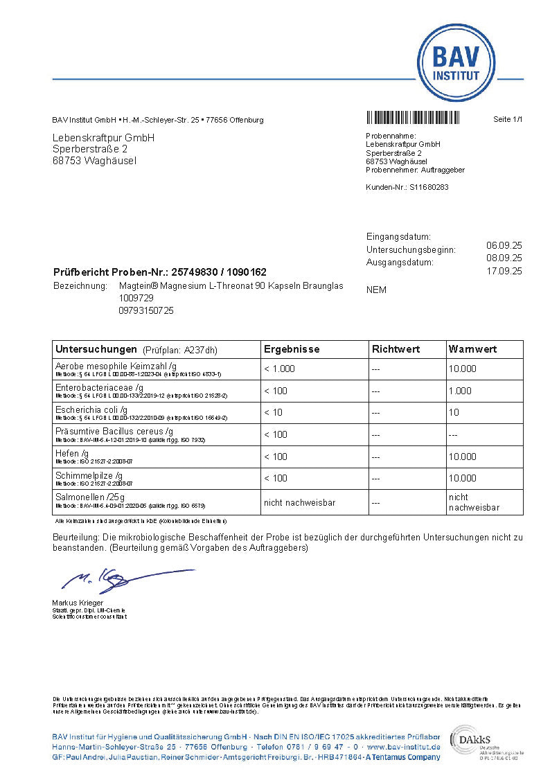 Magtein® Magnesium L-Threonat Kapseln