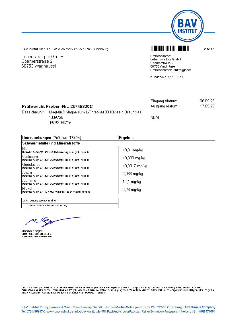 Magtein® Magnesium L-Threonat Kapseln