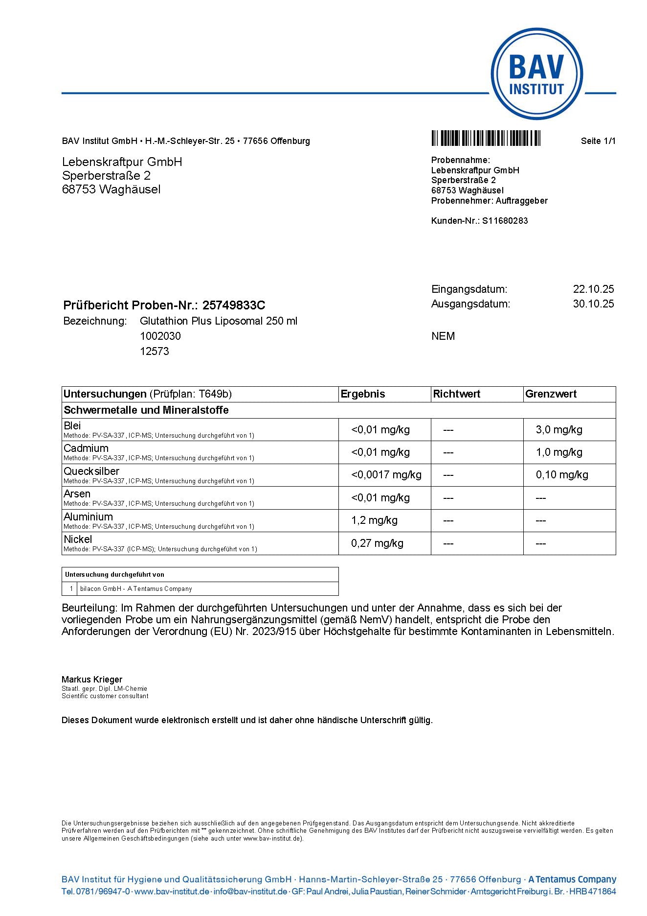 Glutathion Plus Liposomal