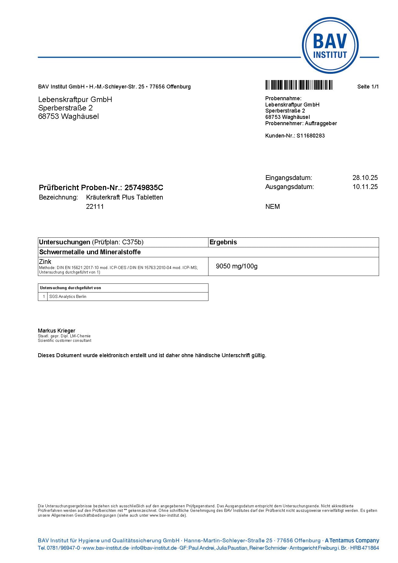 Kräuterkraft Tabletten