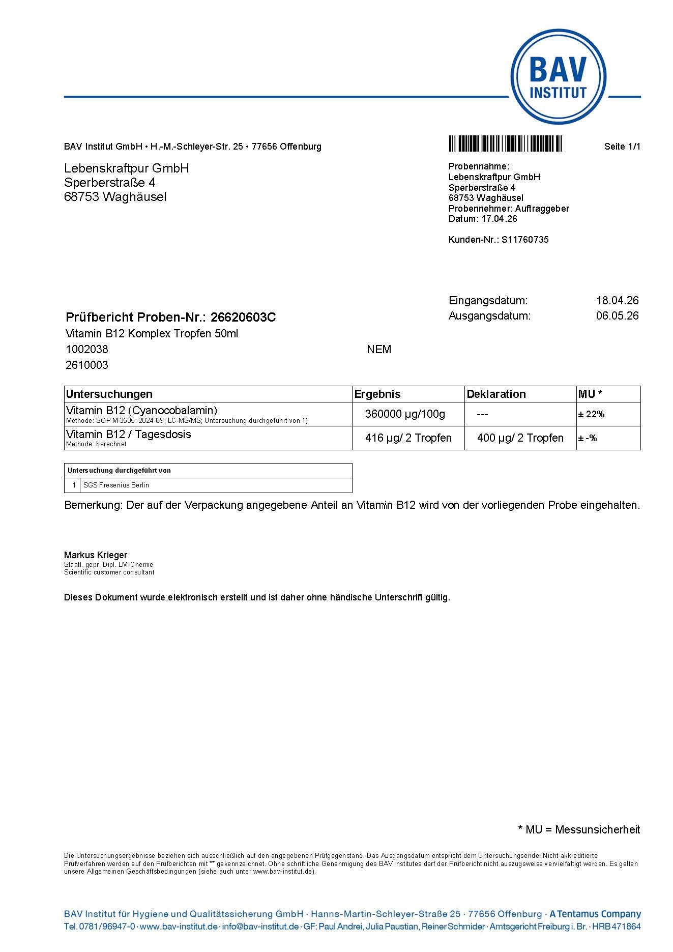 Vitamin B12 Komplex Tropfen