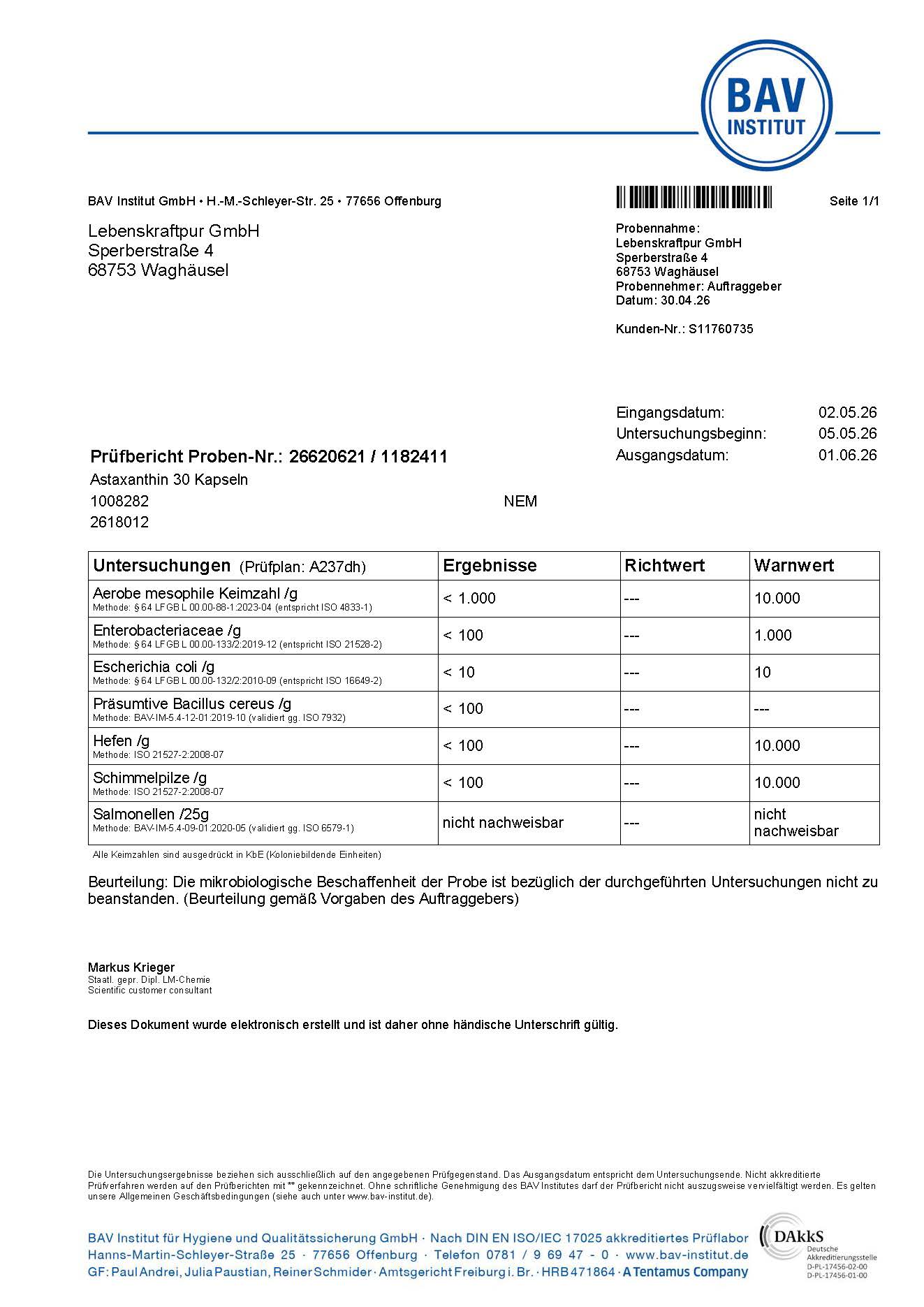 Astaxanthin Kapseln
