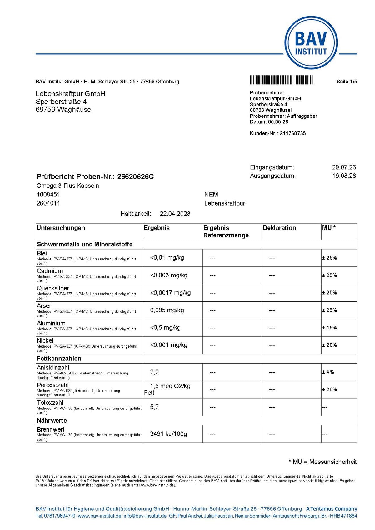 Omega 3 Plus Kapseln