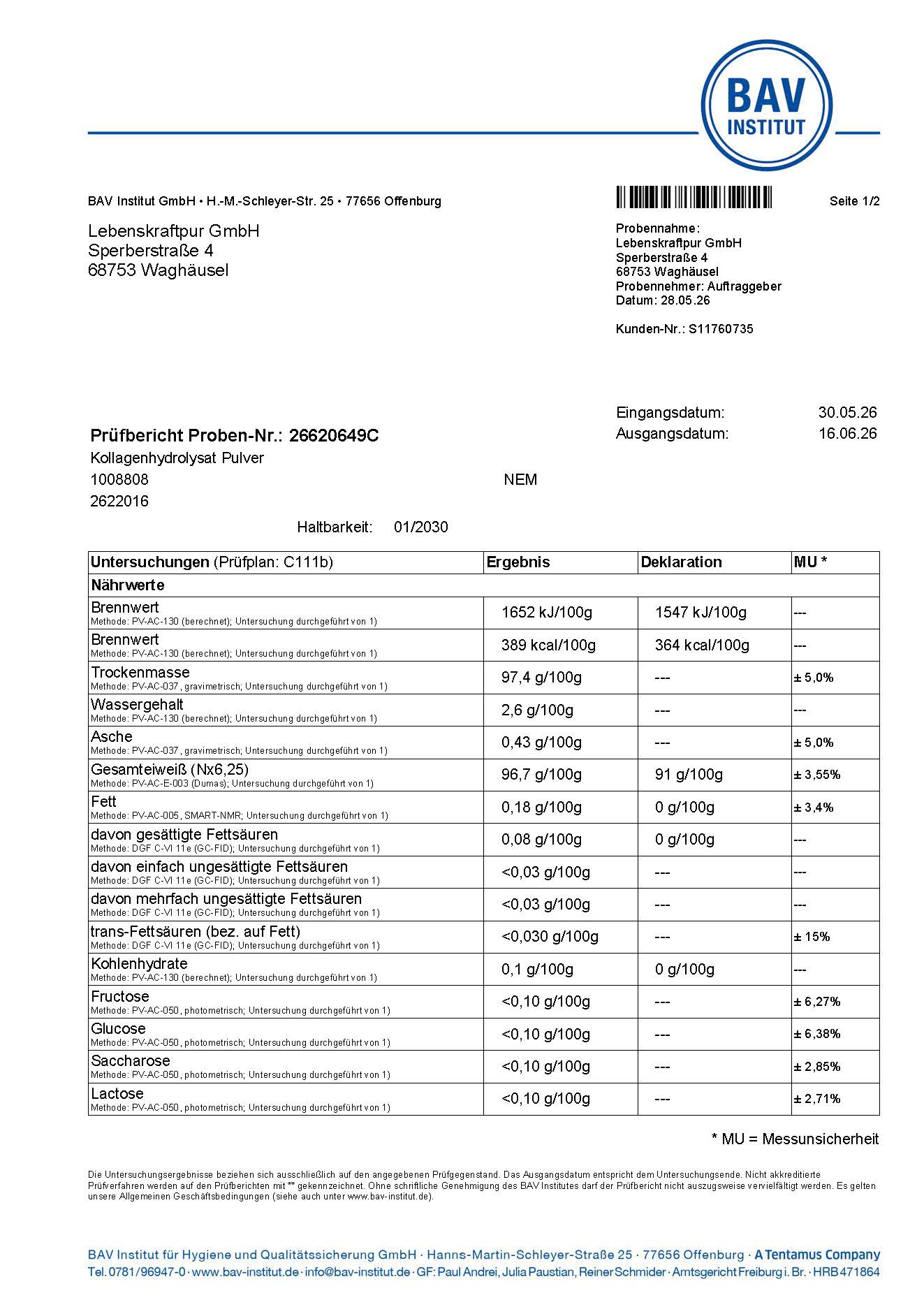Kollagenhydrolysat Pulver