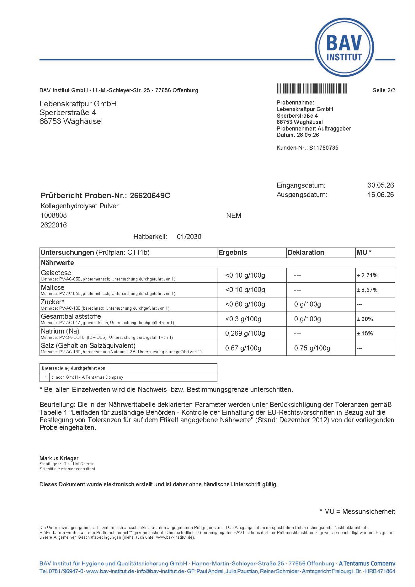 Kollagenhydrolysat Pulver
