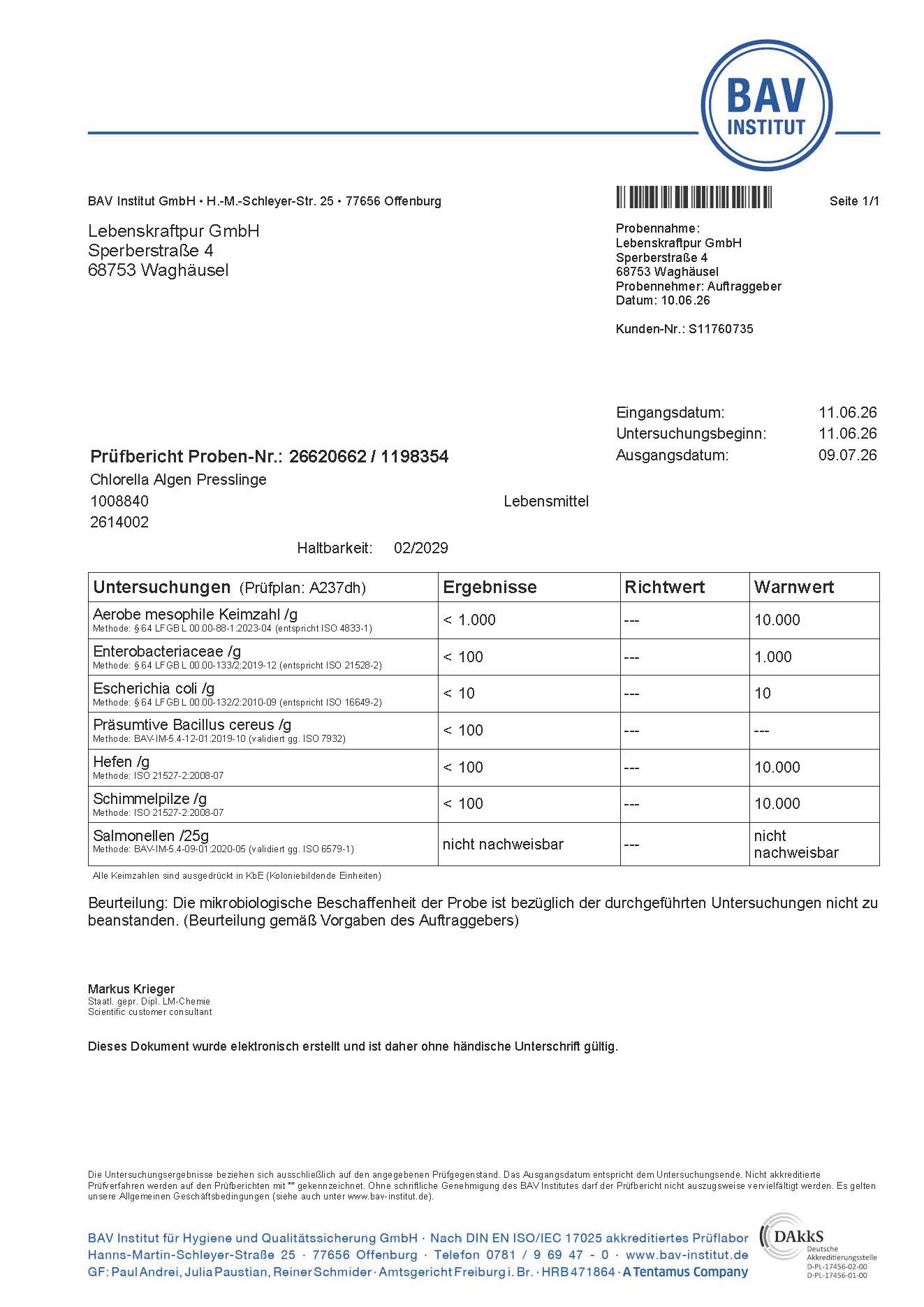 Chlorella Algen Presslinge