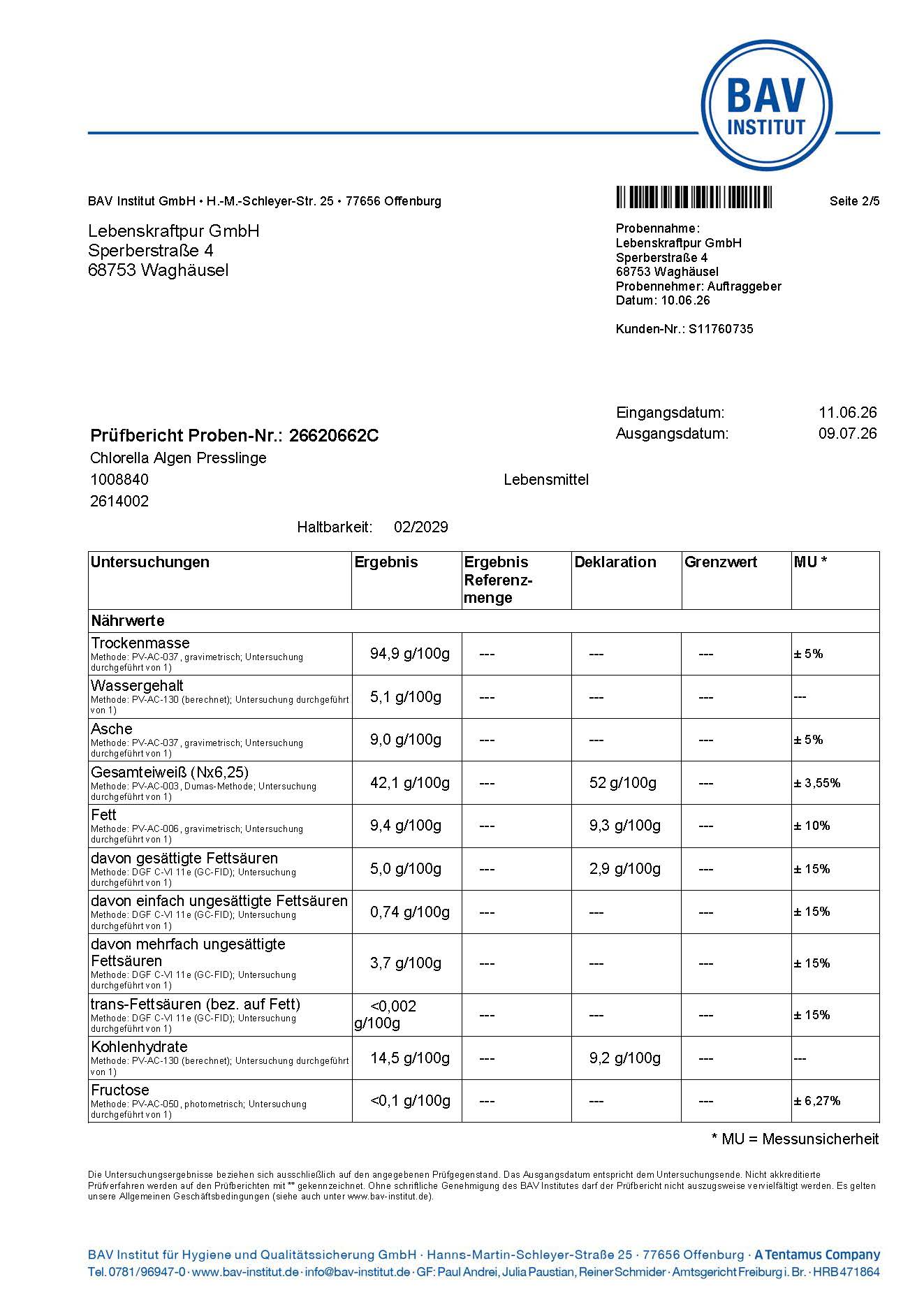 Chlorella Algen Presslinge