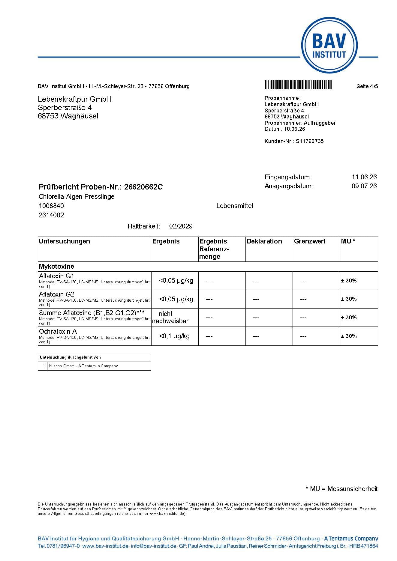 Chlorella Algen Presslinge