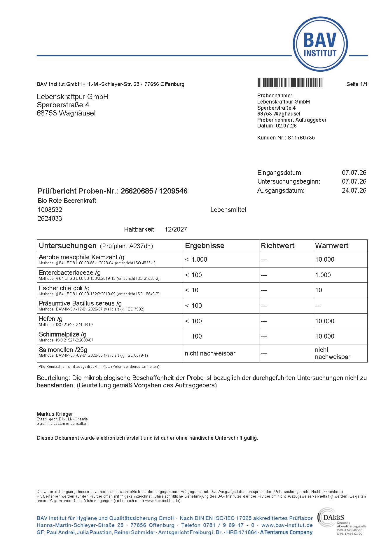 Bio Rote Beerenkraft Pulver
