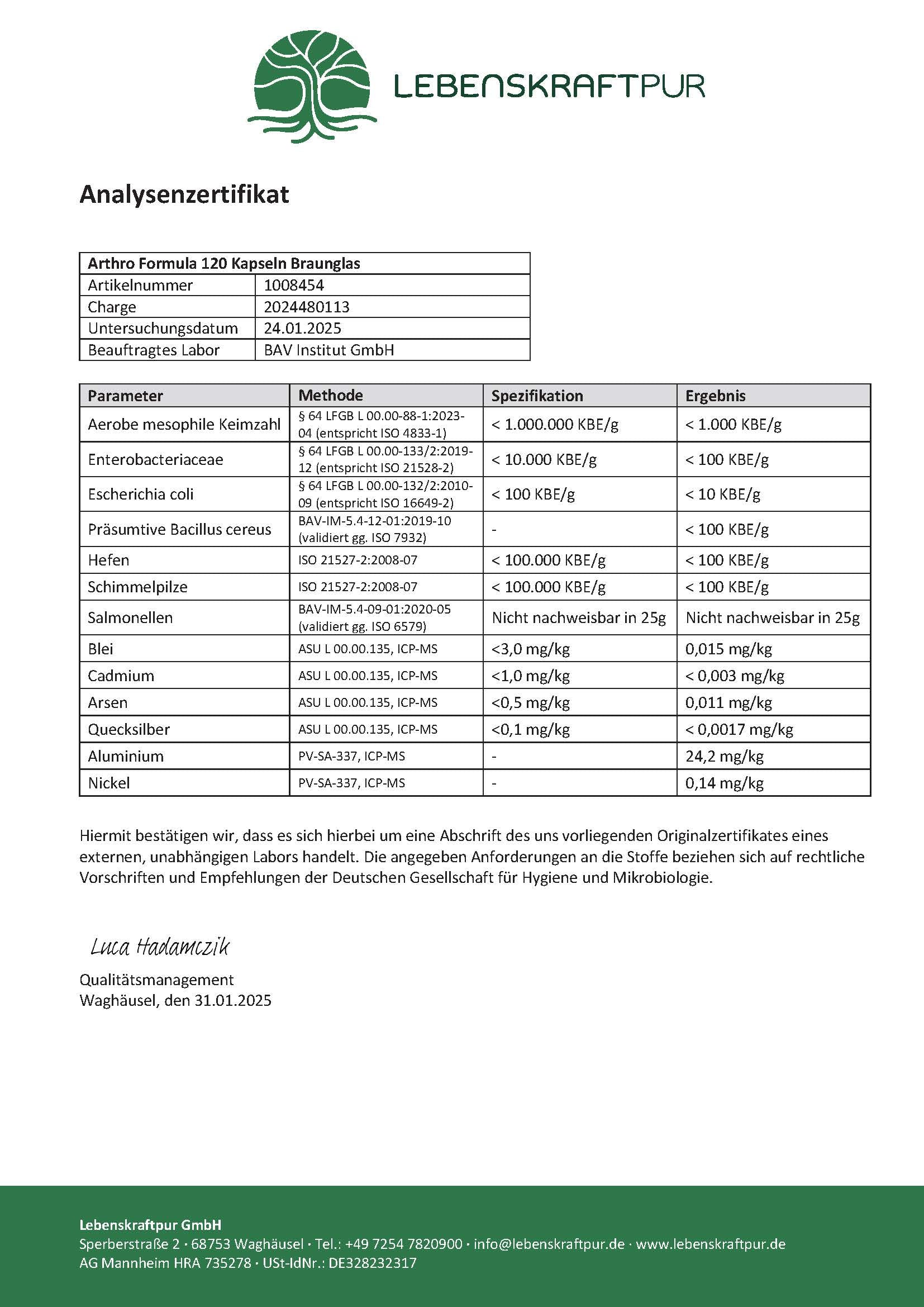 Produktbild Arthro Formula Kapseln