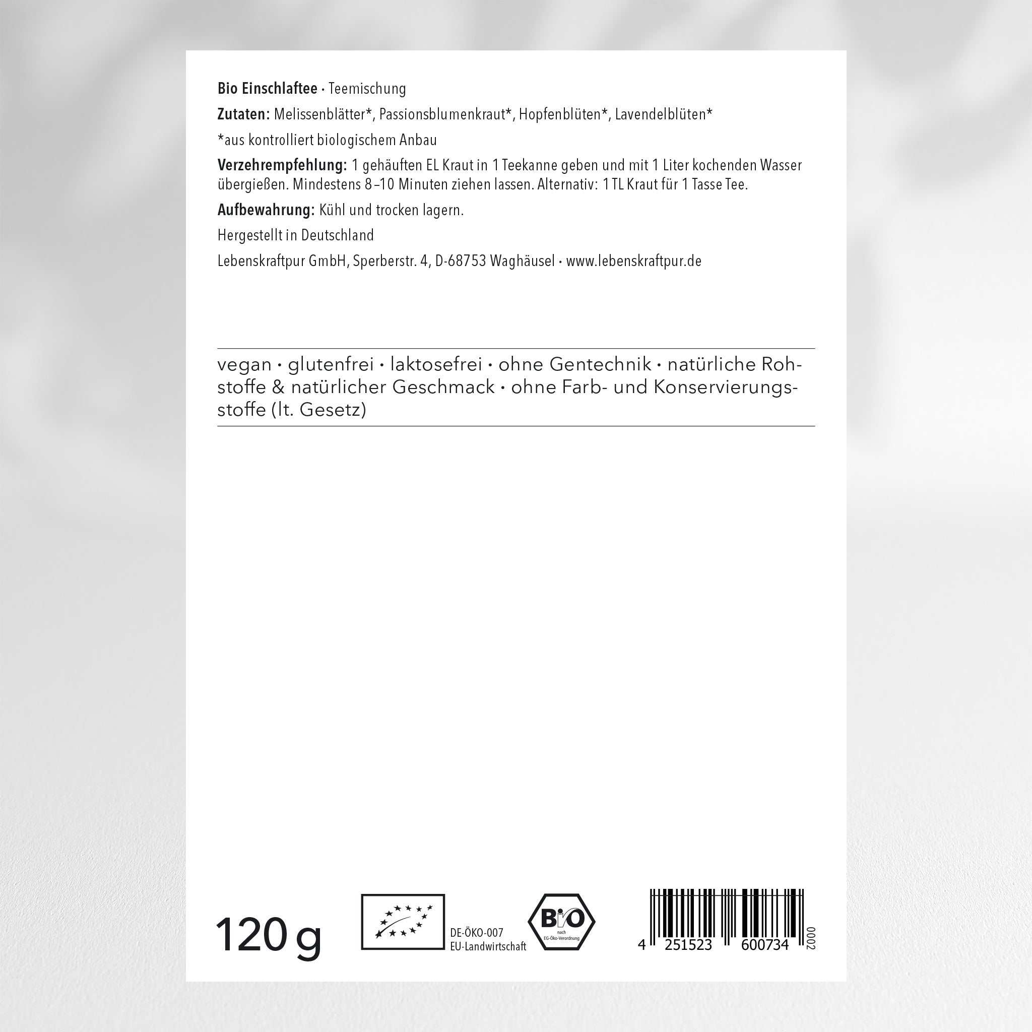 Bio Einschlaftee Teemischung