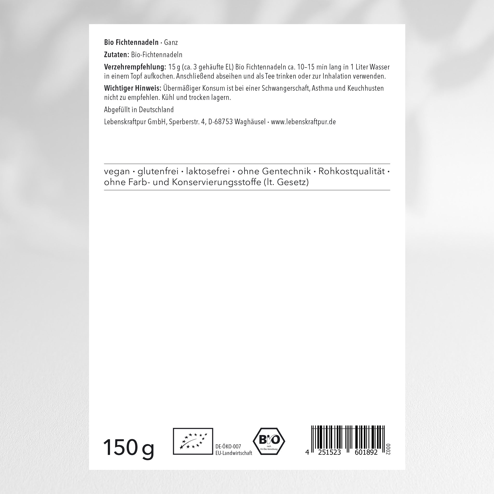 Bio Fichtennadeln Ganz