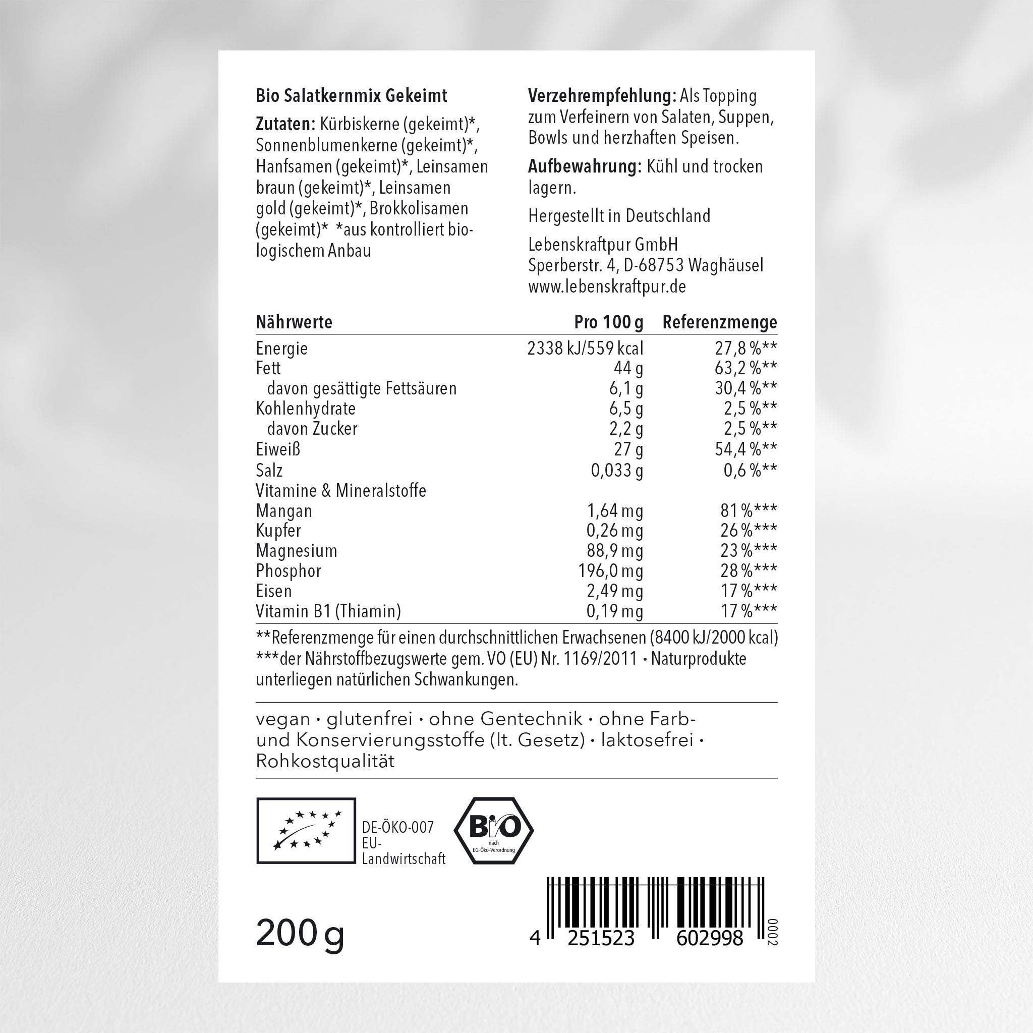 Bio Salatkernmix Gekeimt