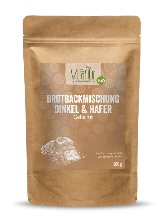 Bio Brotbackmischung Dinkel & Hafer Gekeimt