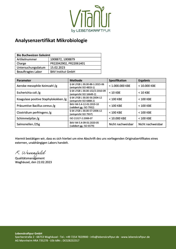 Produktbild Bio Buchweizen Gekeimt