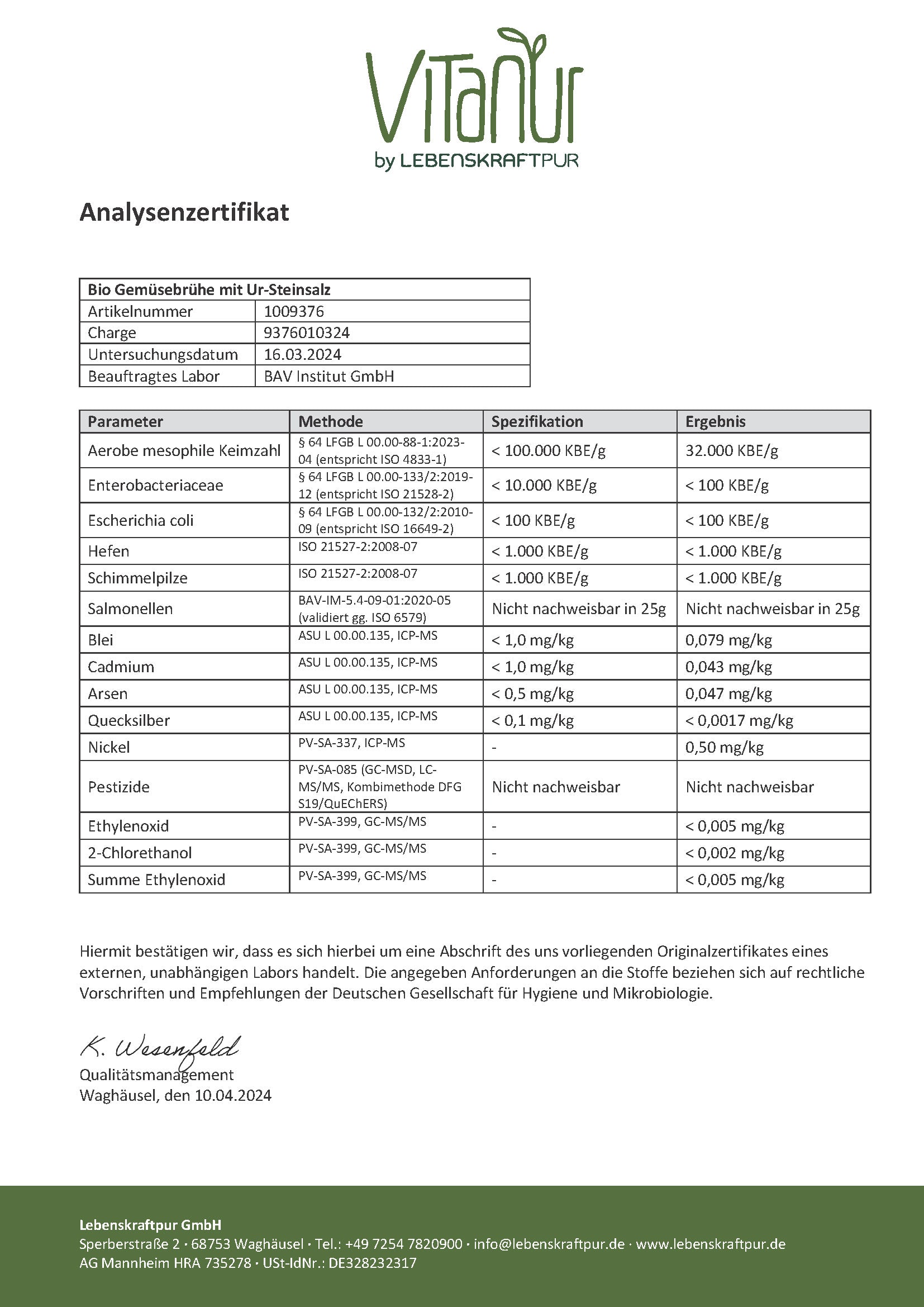 Produktbild Bio Gemüsebrühe mit Ur-Steinsalz Pulver