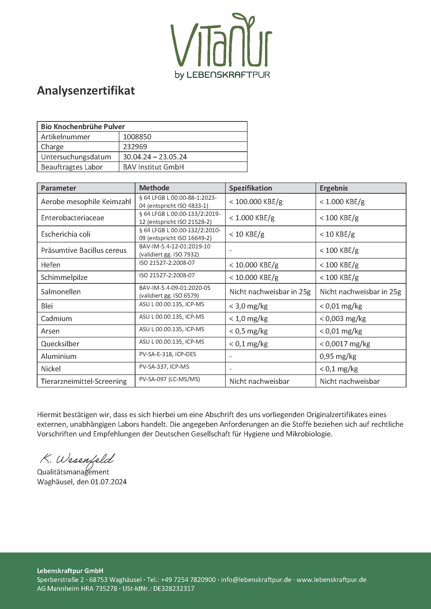 Produktbild Bio Knochenbrühe Pulver