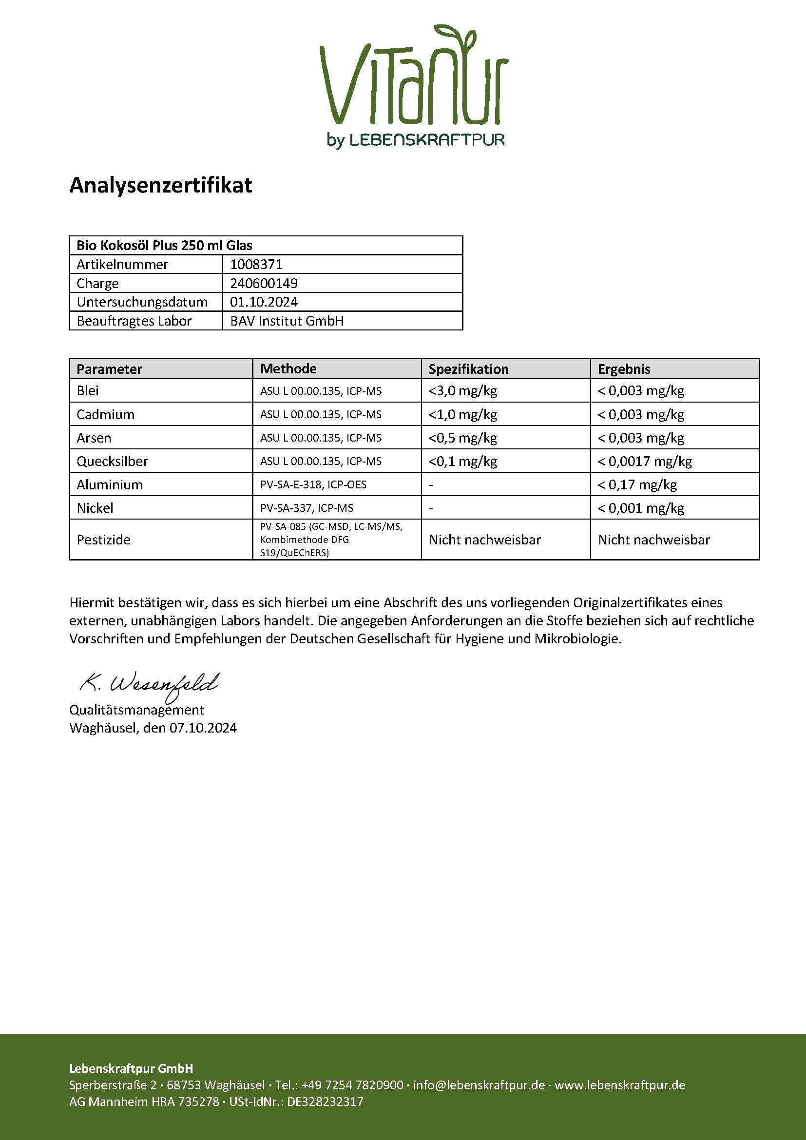 Produktbild Bio Kokosöl Plus