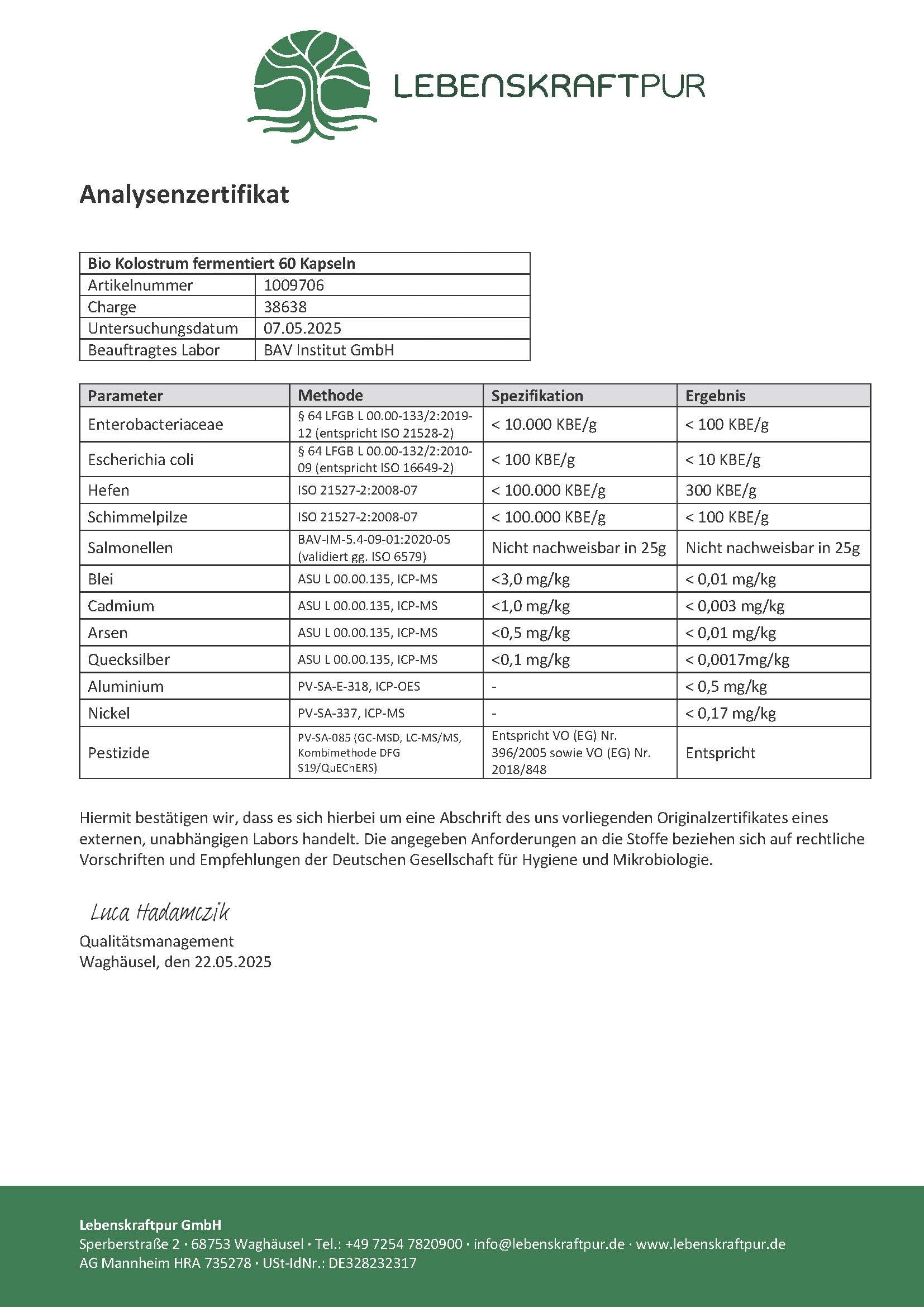 Bio Kolostrum Fermentiert Kapseln