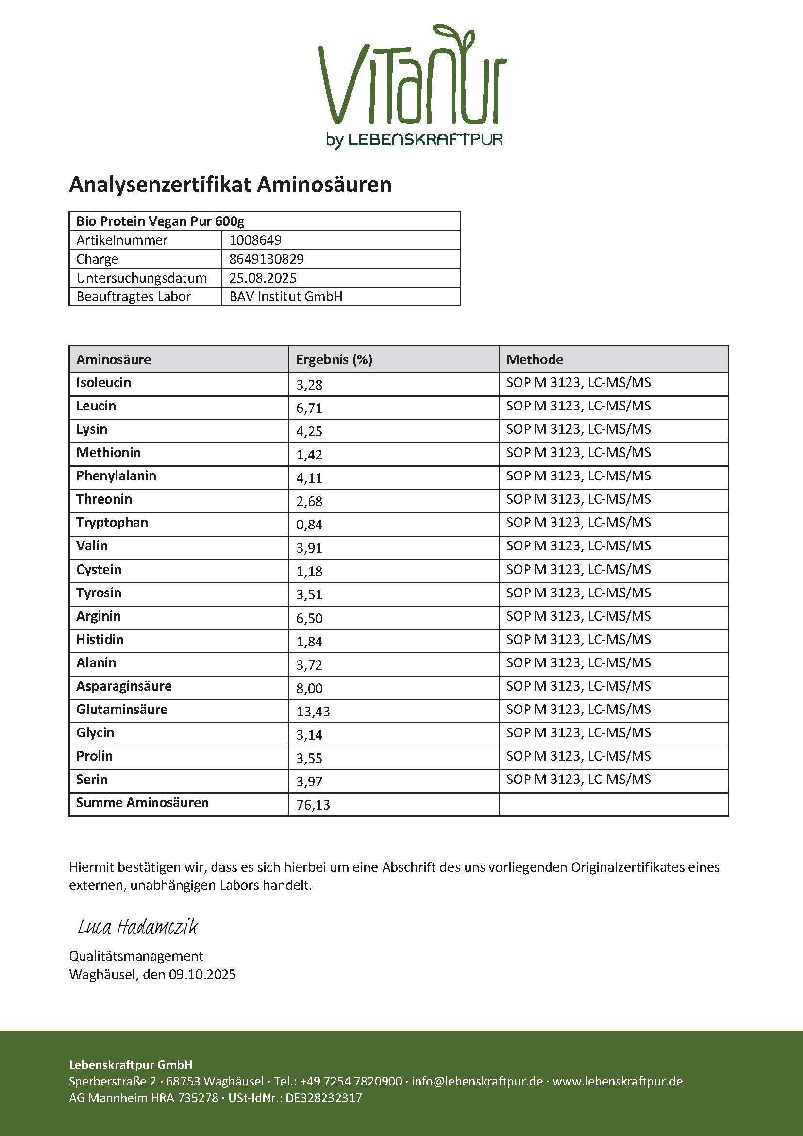 Bio Protein Vegan Pulver