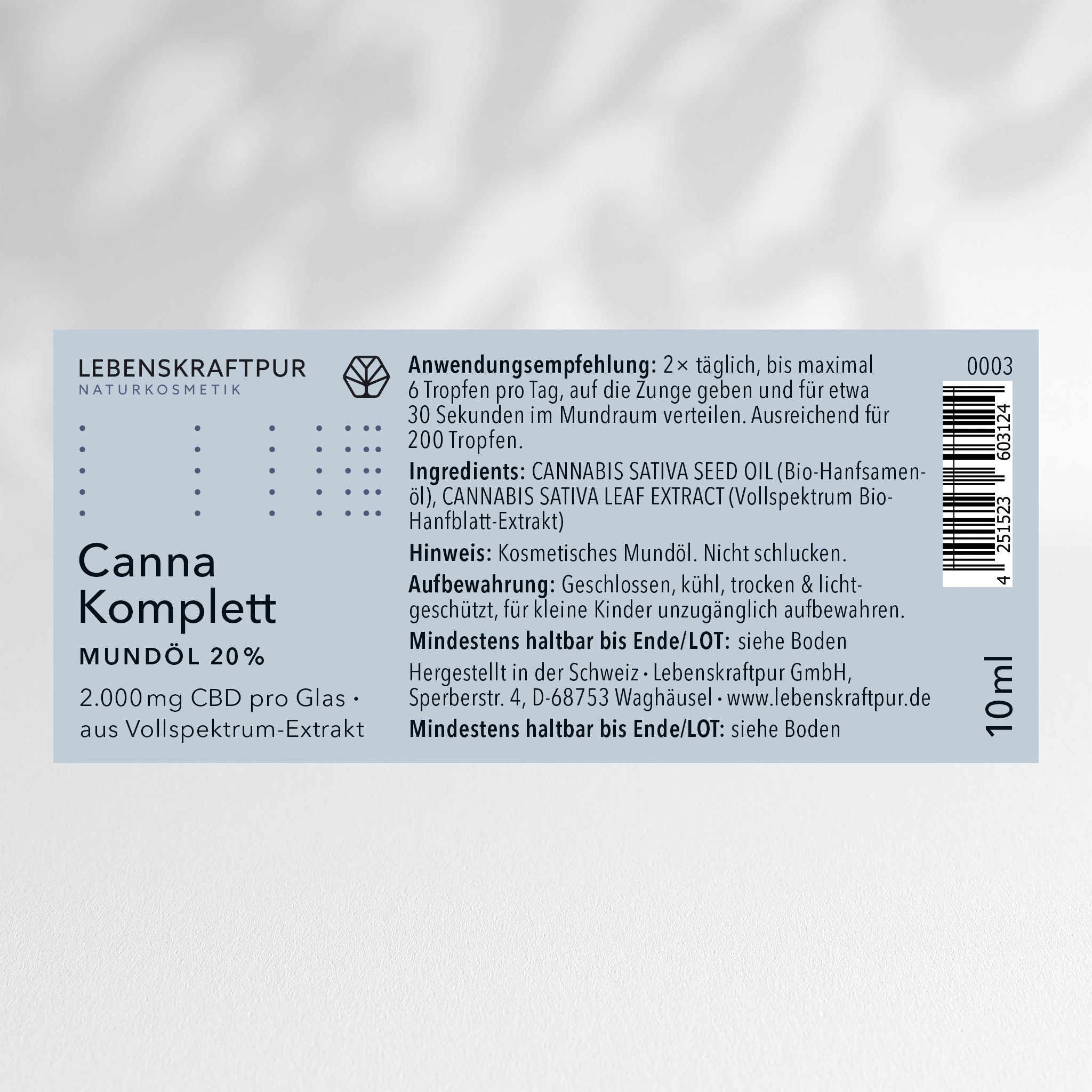 Canna Komplett Mundöl 20%