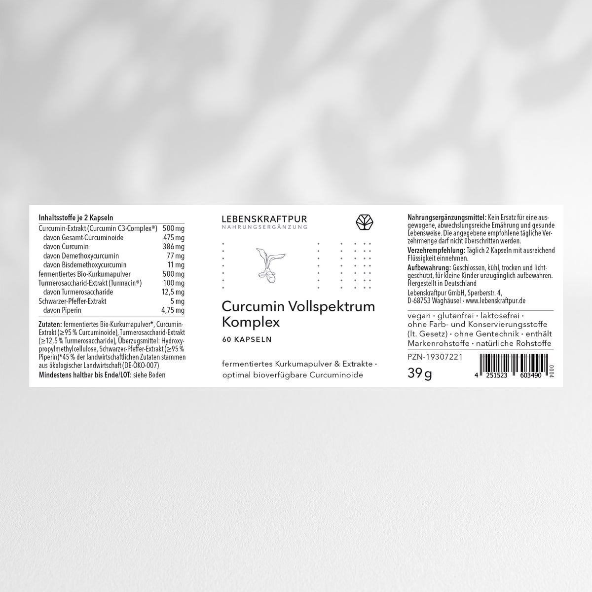 Curcumin Vollspektrum Komplex Kapseln