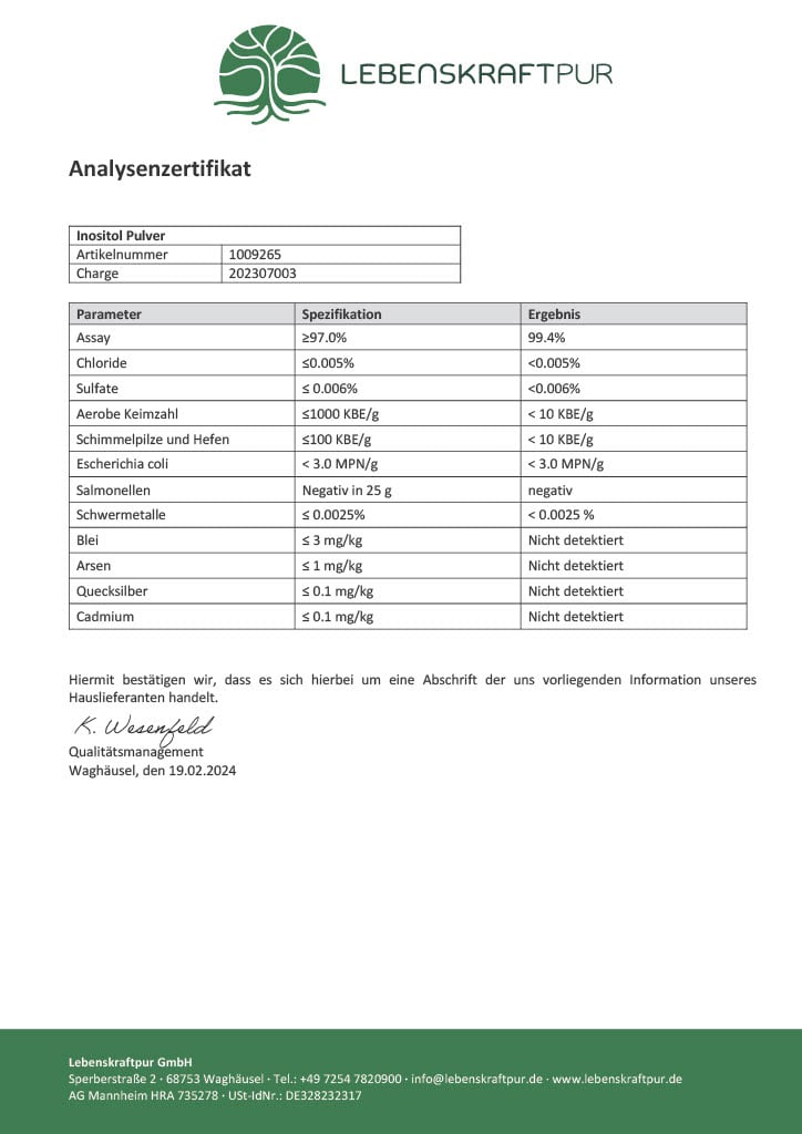 Produktbild Inositol Pulver